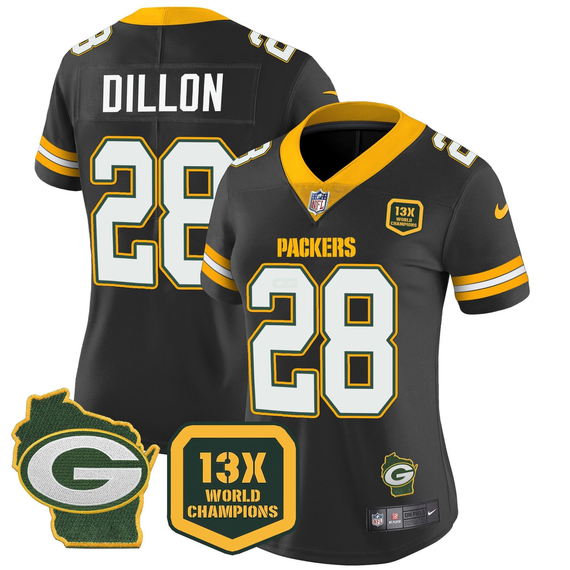 Camisa NFL Women’s 13 Time World Champions & Home Patch Vapor Jersey