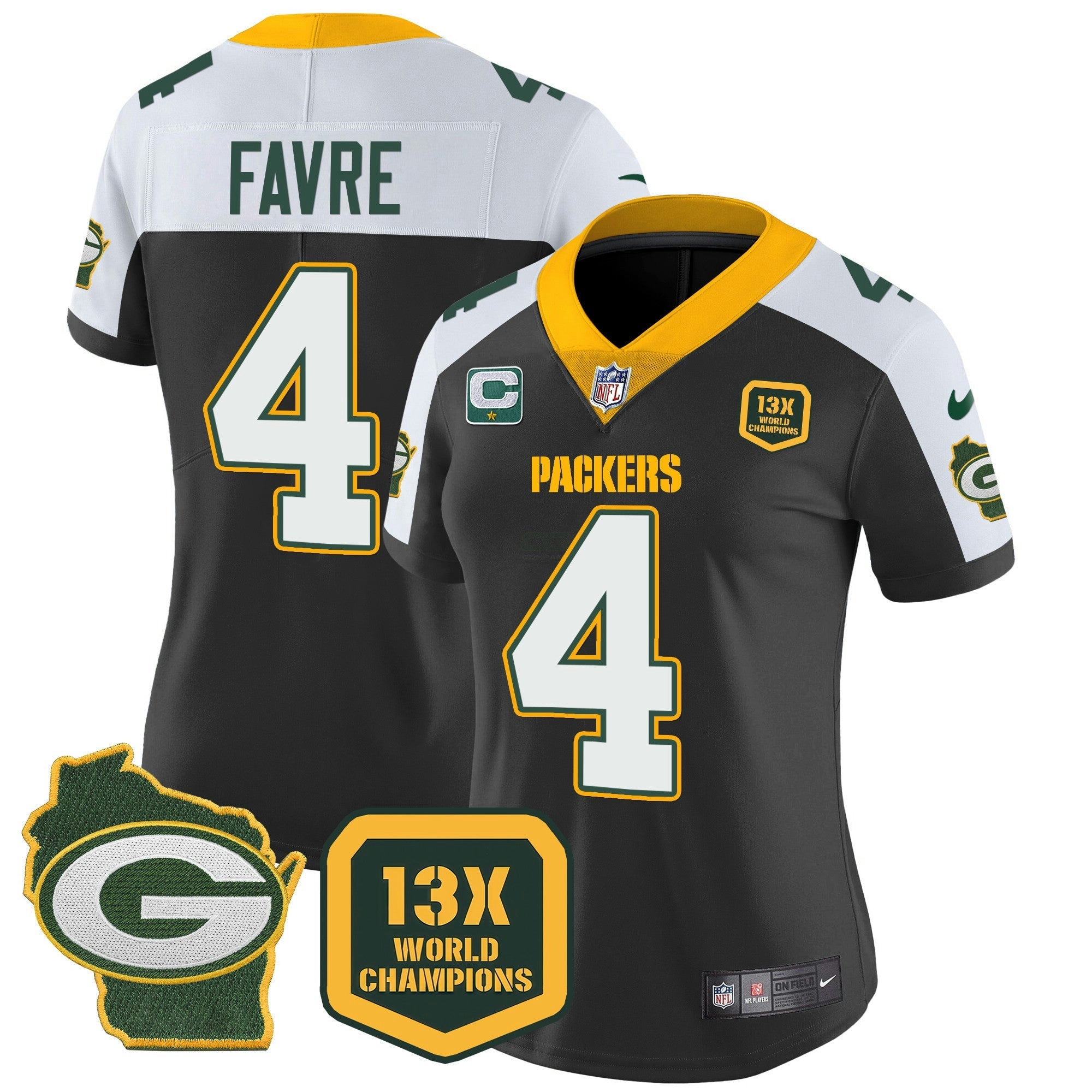 Camisa NFL Women’s 13 Time World Champions & Home Patch Vapor Jersey