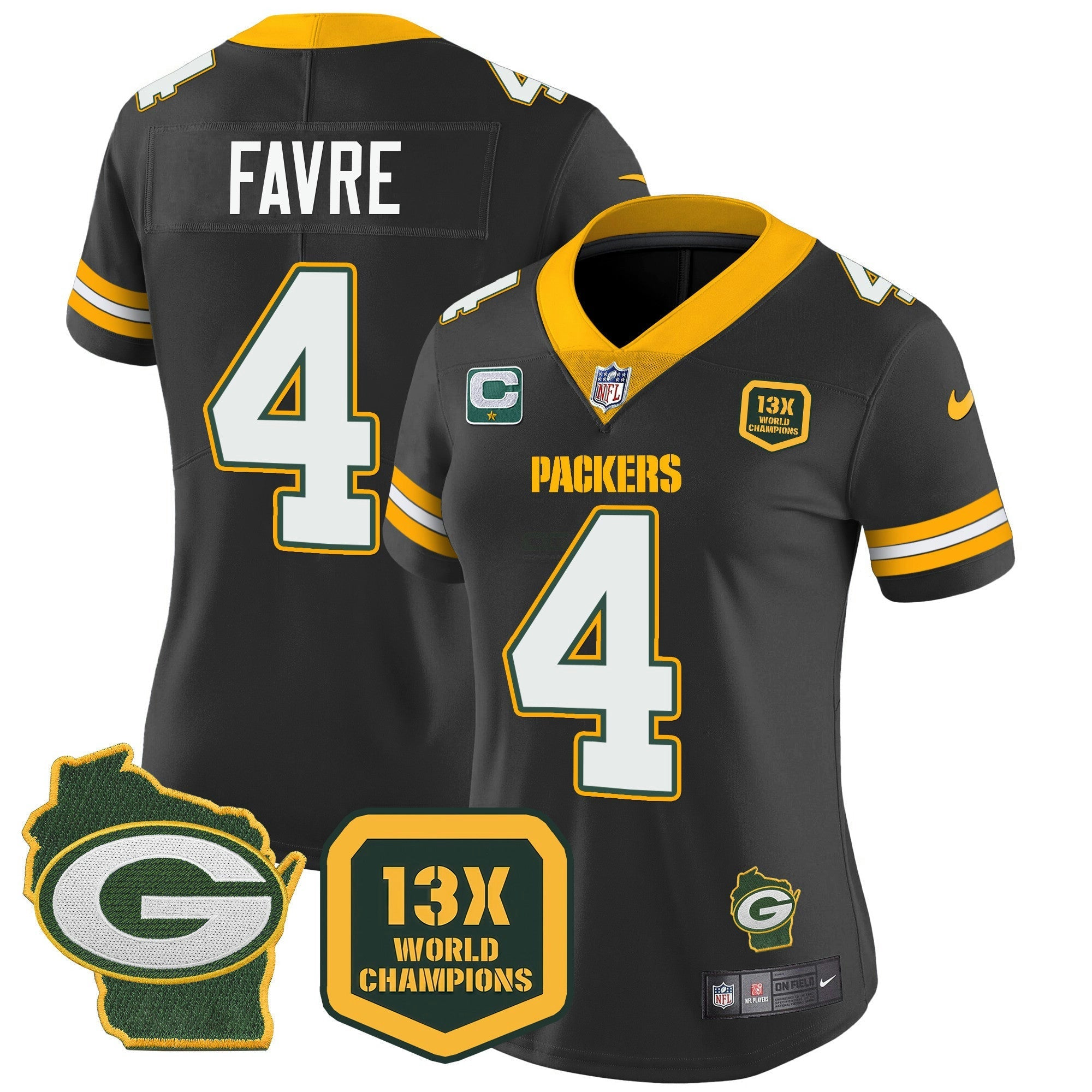 Camisa NFL Women’s 13 Time World Champions & Home Patch Vapor Jersey