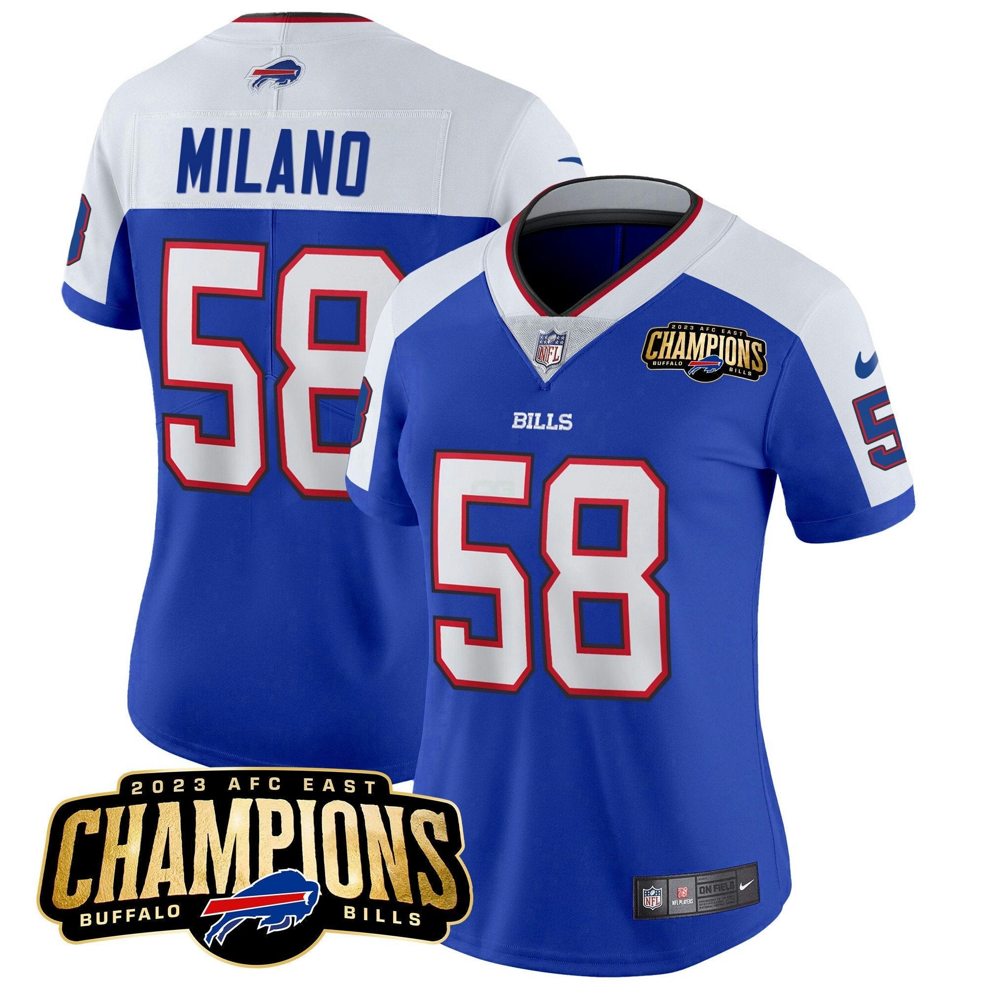 Camisa NFL Women’s 2023 AFC East Champions Patch Vapor Jersey