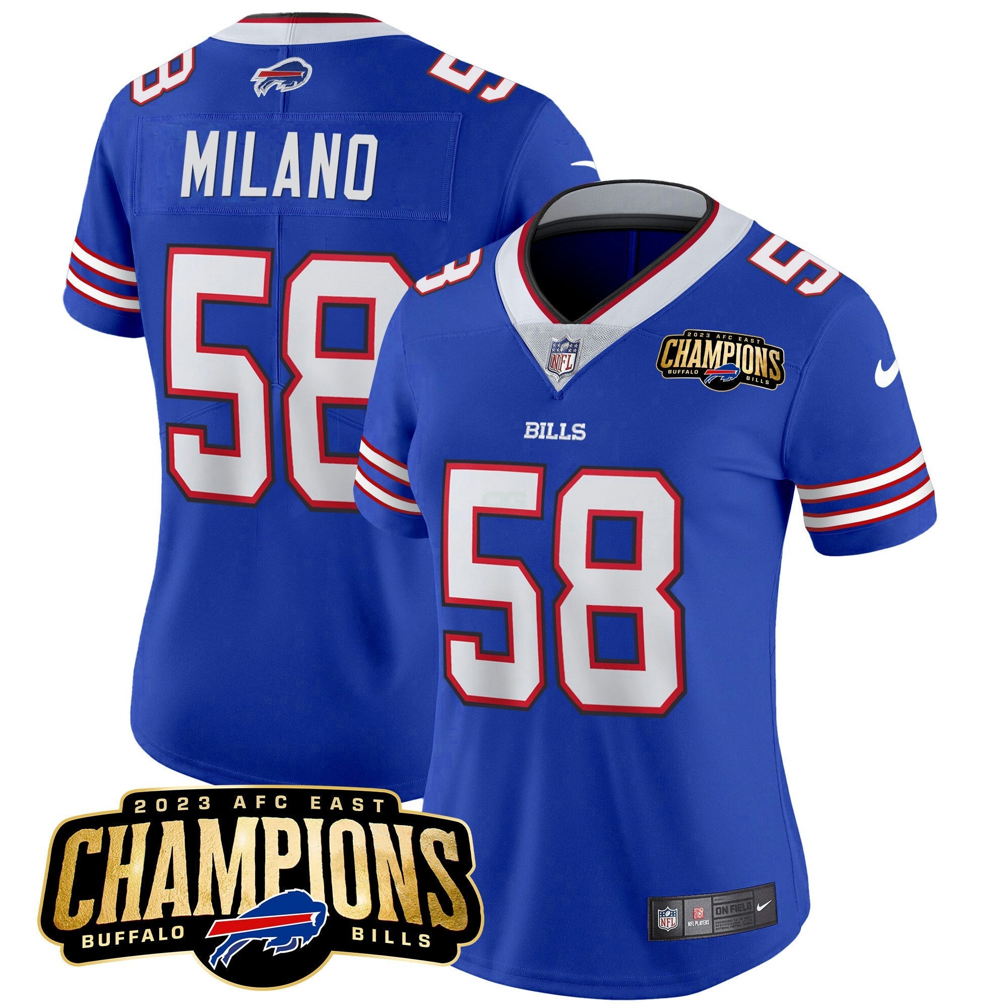 Camisa NFL Women’s 2023 AFC East Champions Patch Vapor Jersey