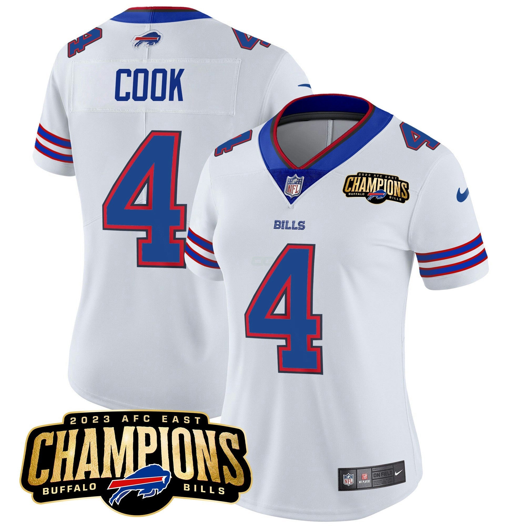 Camisa NFL Women’s 2023 AFC East Champions Patch Vapor Jersey