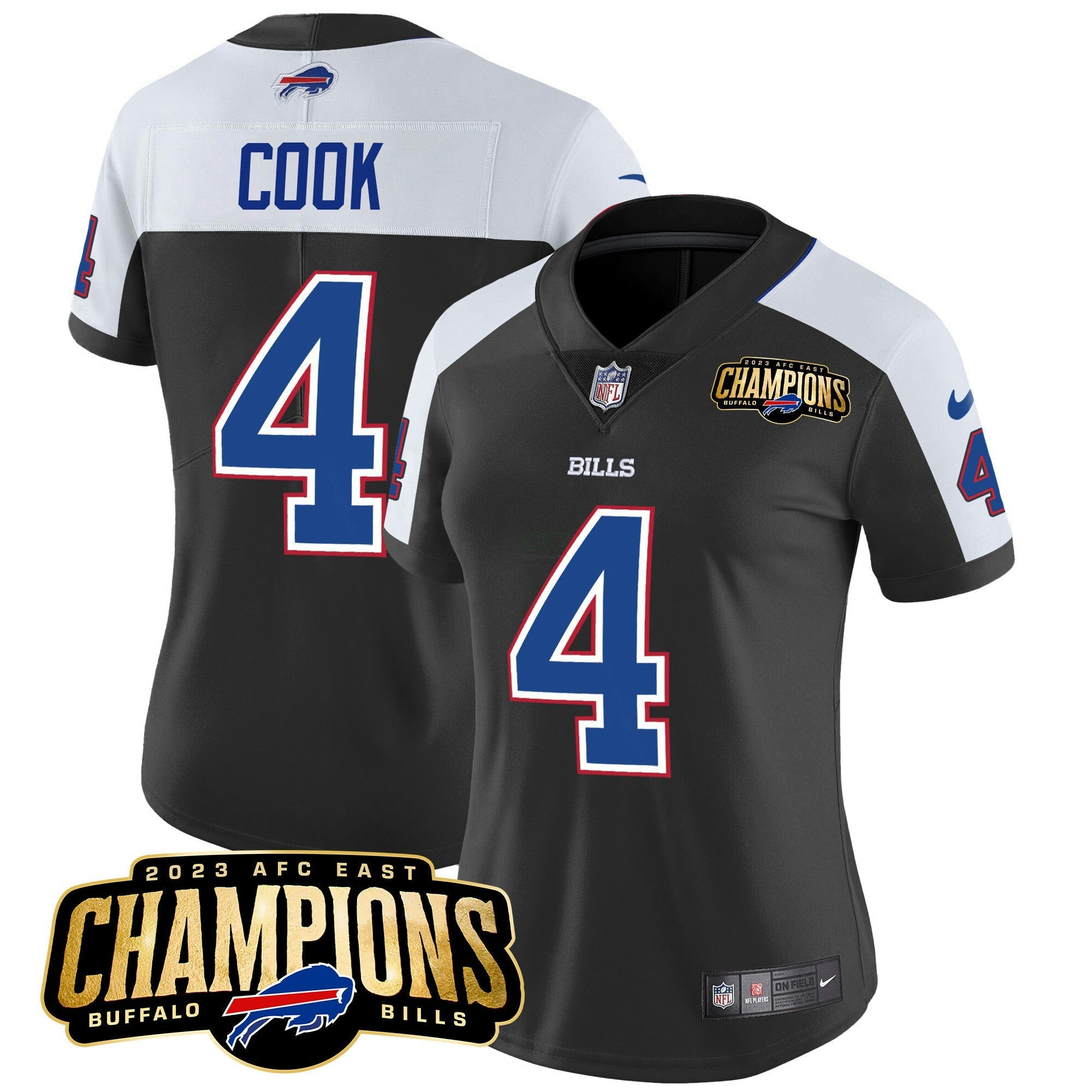 Camisa NFL Women’s 2023 AFC East Champions Patch Vapor Jersey