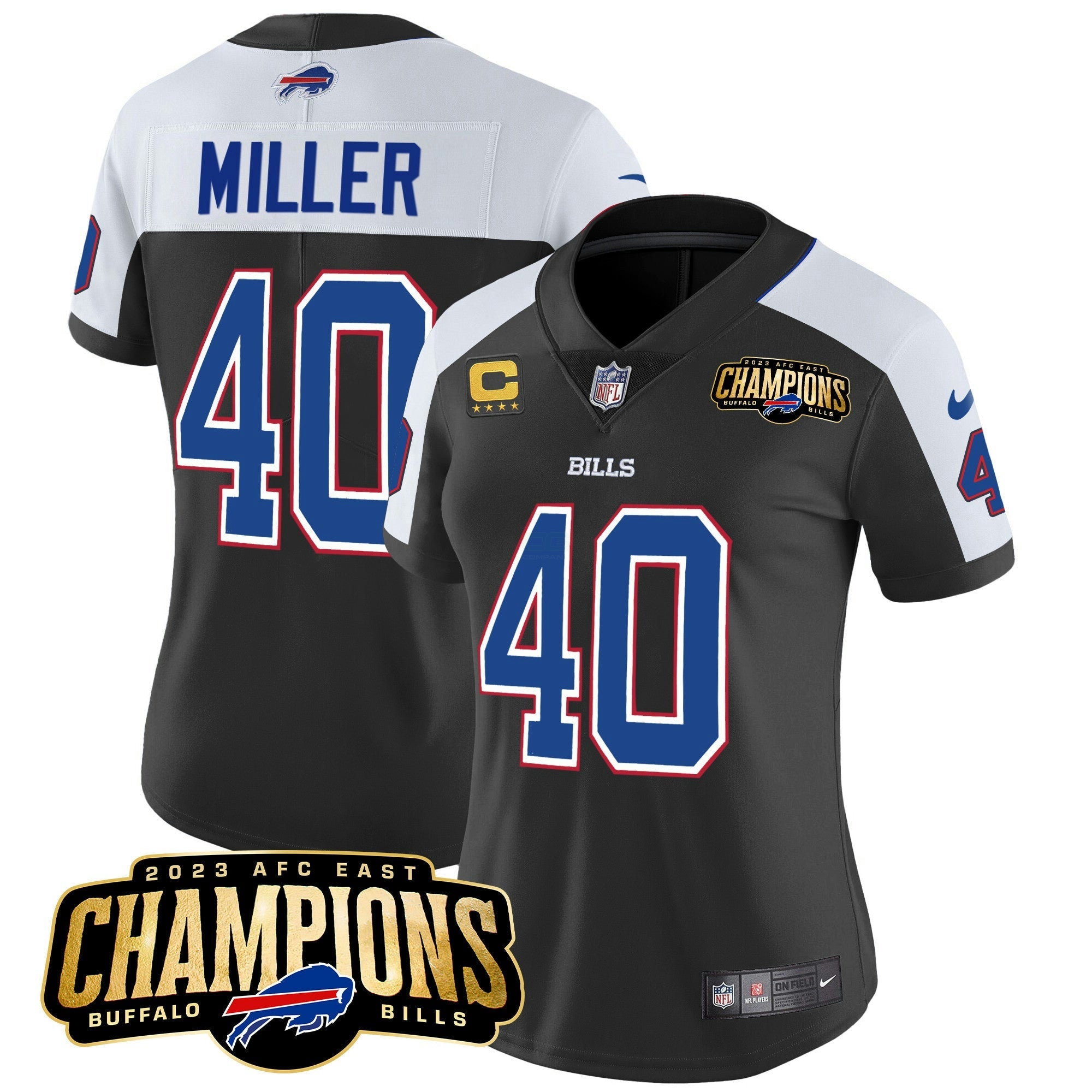 Camisa NFL Women’s 2023 AFC East Champions Patch Vapor Jersey