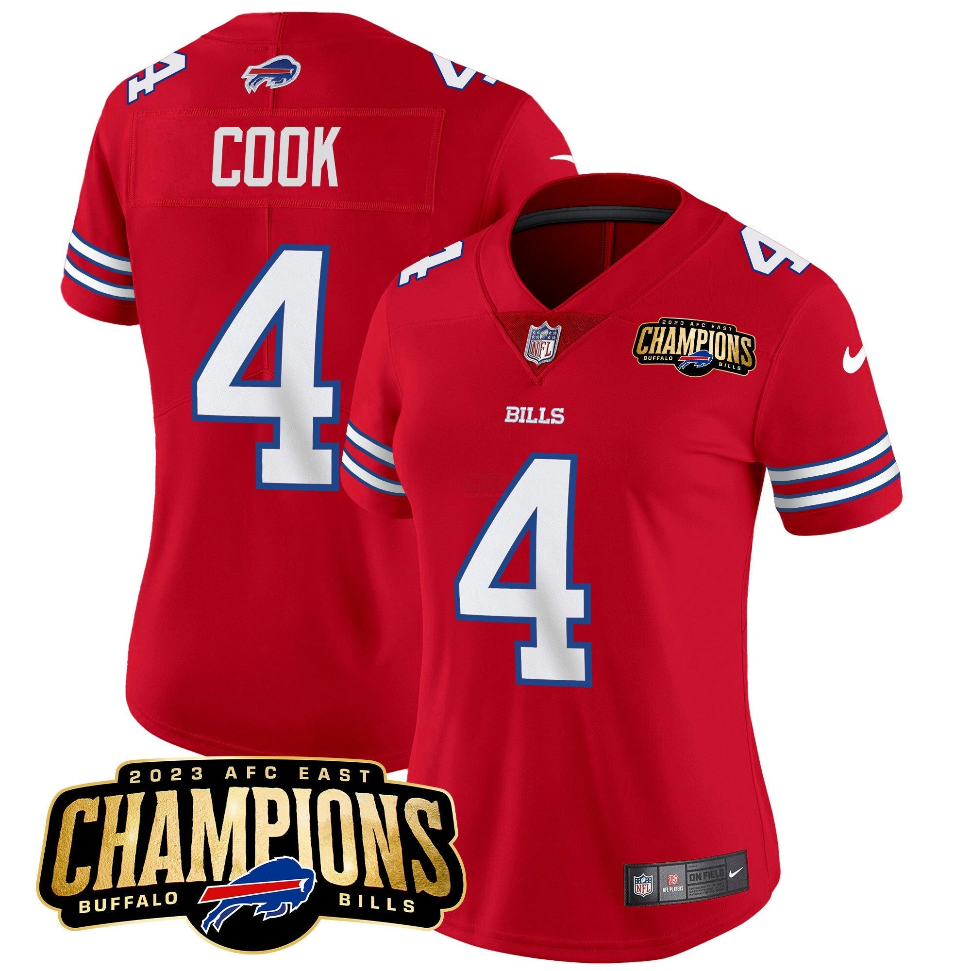 Camisa NFL Women’s 2023 AFC East Champions Patch Vapor Jersey