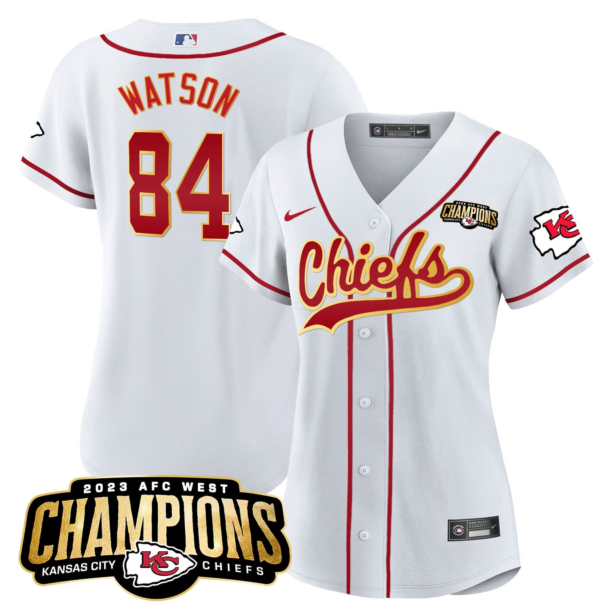 Camisa NFL Women’s 2023 AFC West Champions Patch Jersey