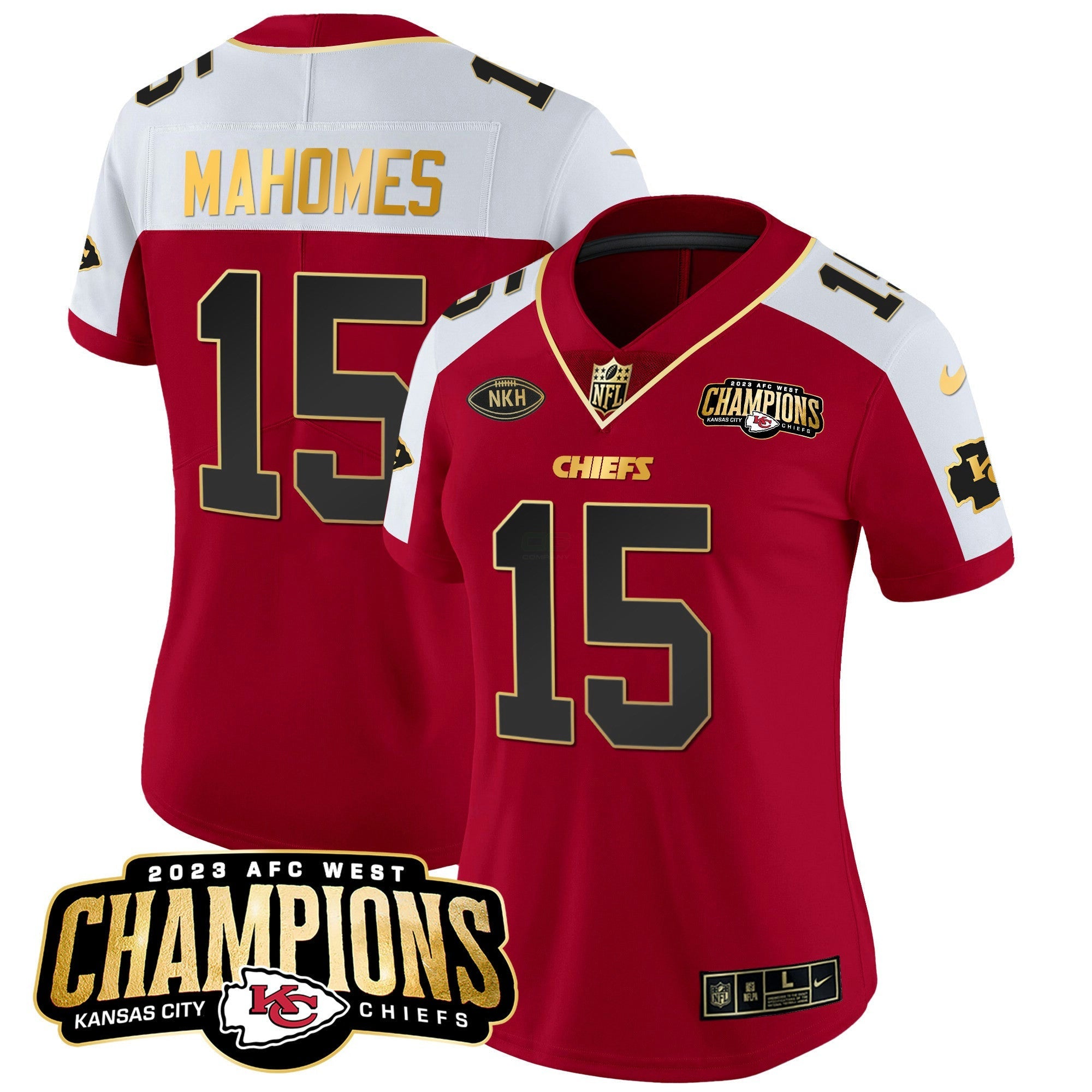 Camisa NFL Women’s 2023 AFC West Champions Patch Vapor Limited Jersey