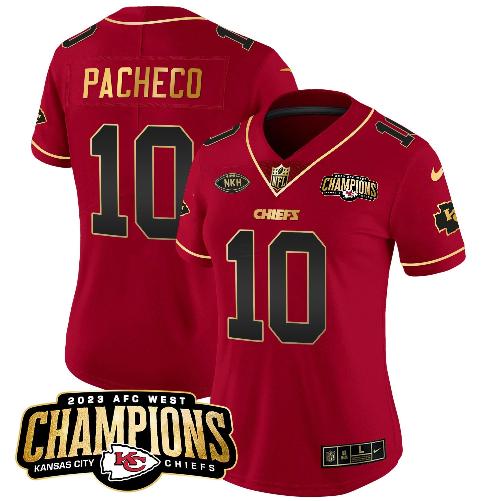 Camisa NFL Women’s 2023 AFC West Champions Patch Vapor Limited Jersey