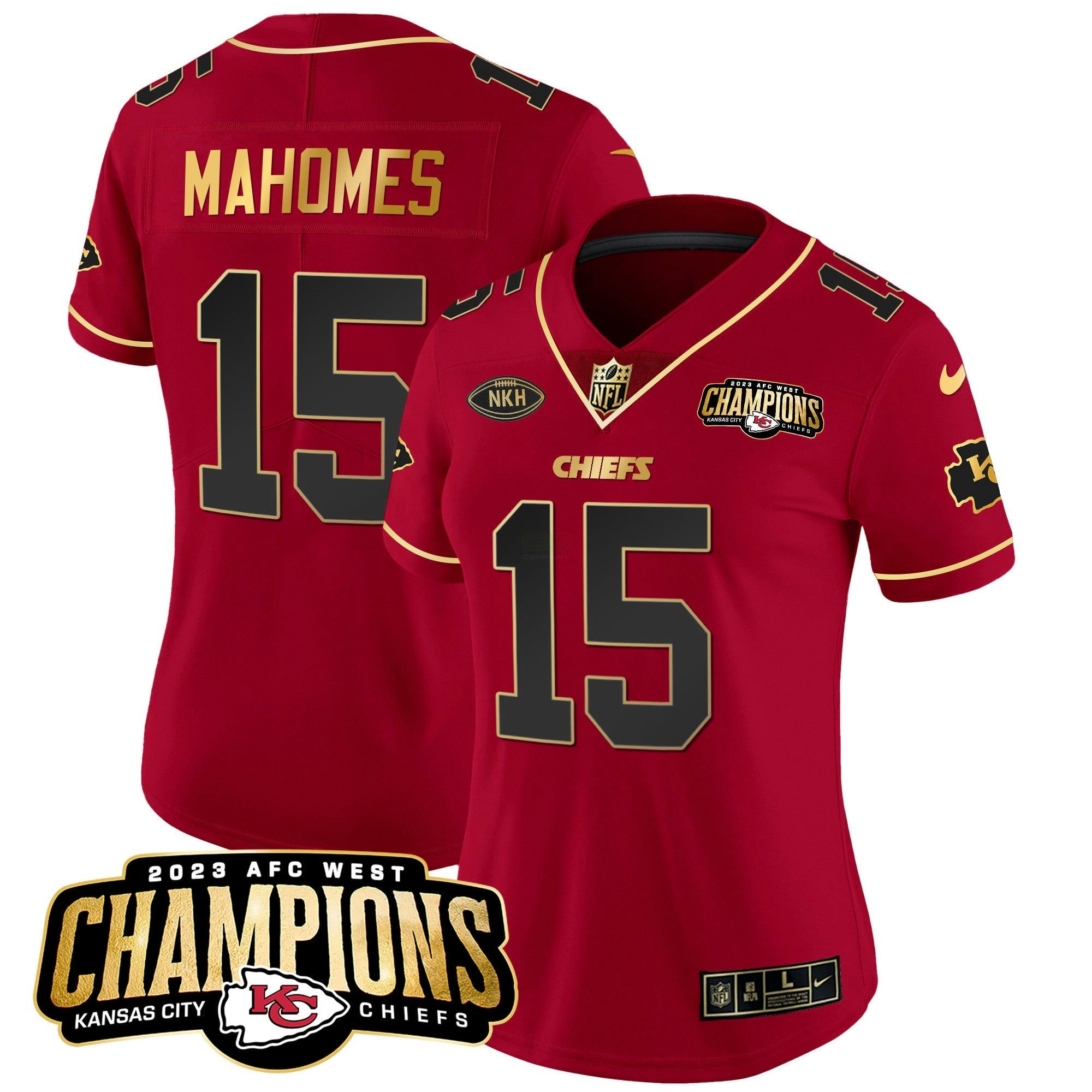 Camisa NFL Women’s 2023 AFC West Champions Patch Vapor Limited Jersey