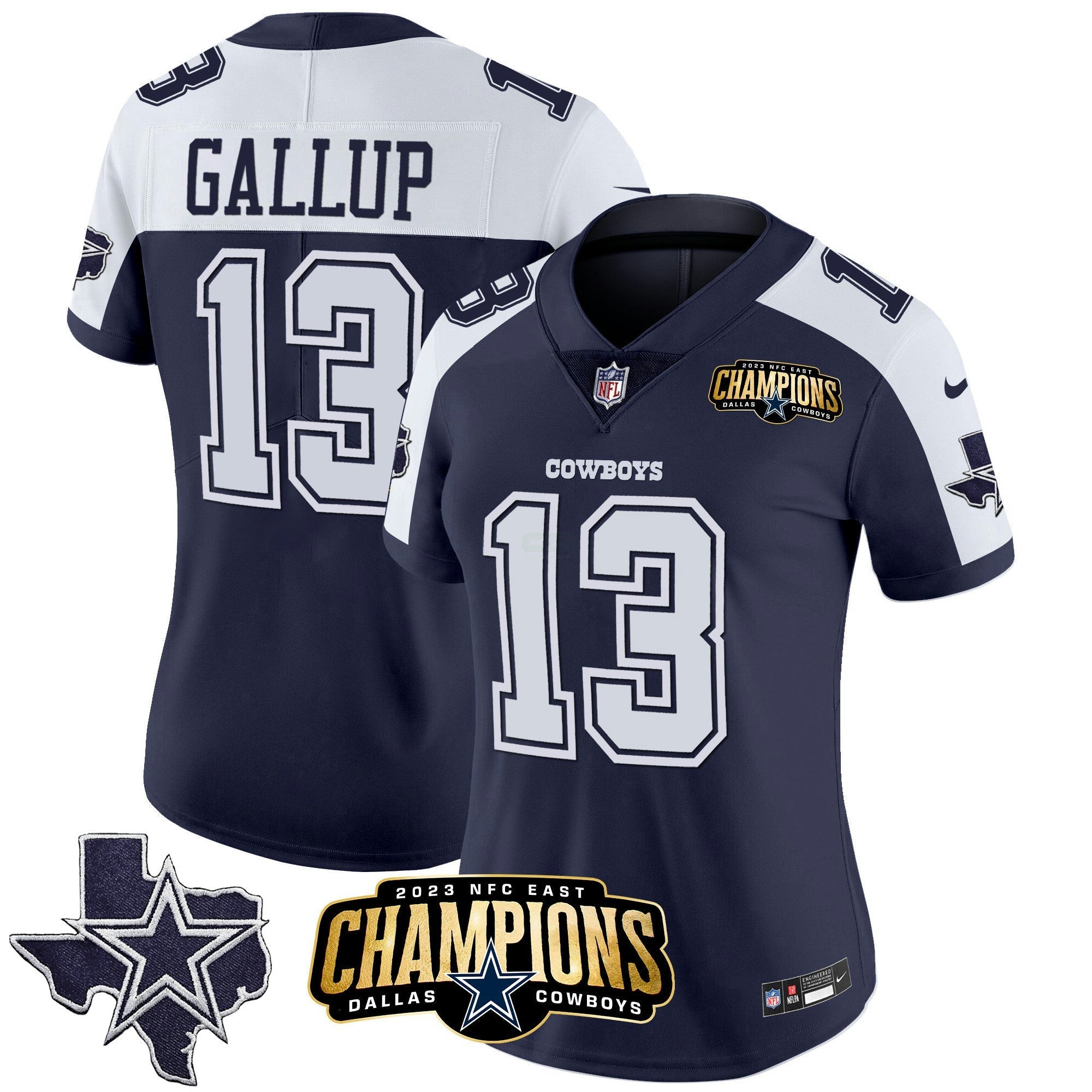Camisa NFL Women’s 2023 NFC East Champions Patch Vapor Jersey
