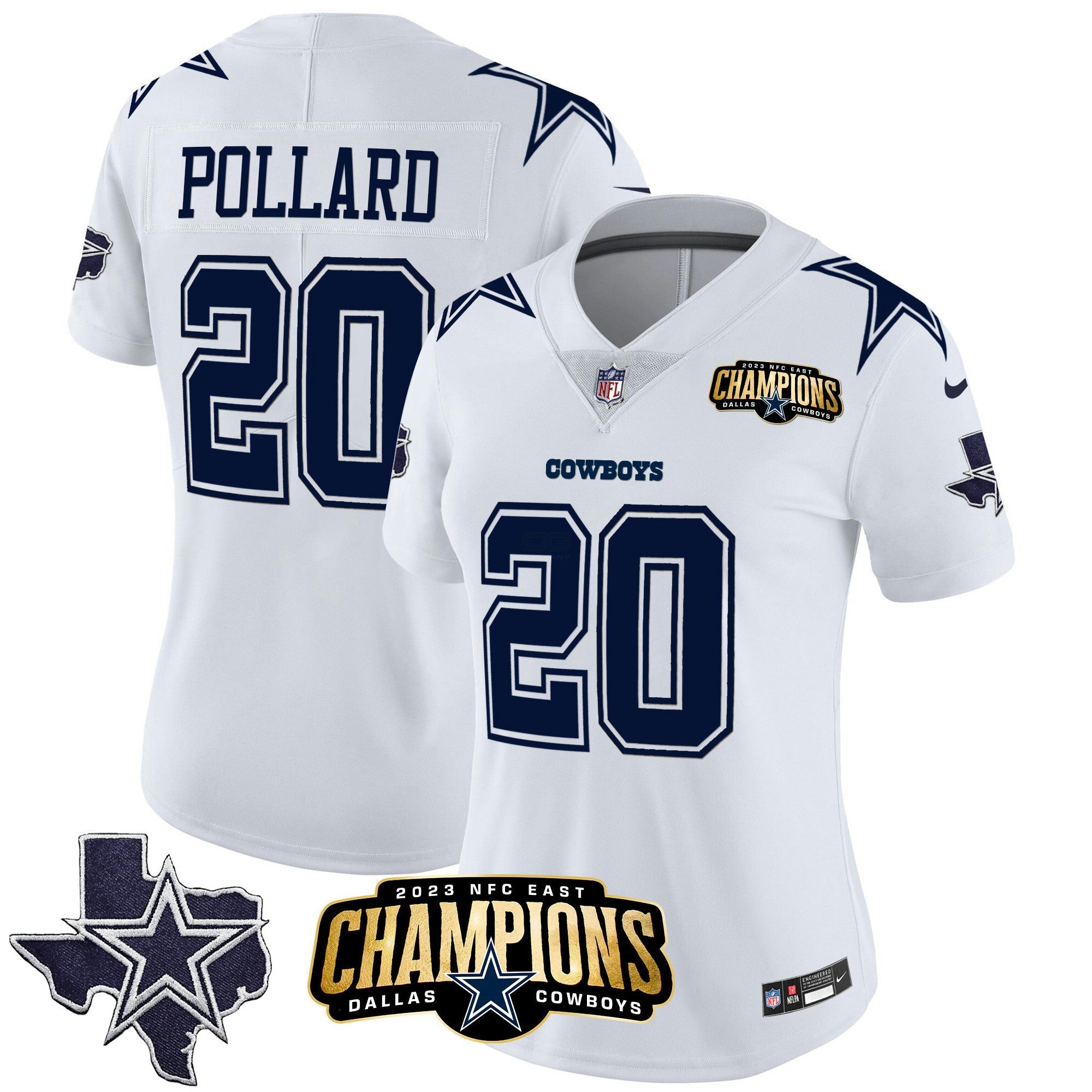 Camisa NFL Women’s 2023 NFC East Champions Patch Vapor Jersey