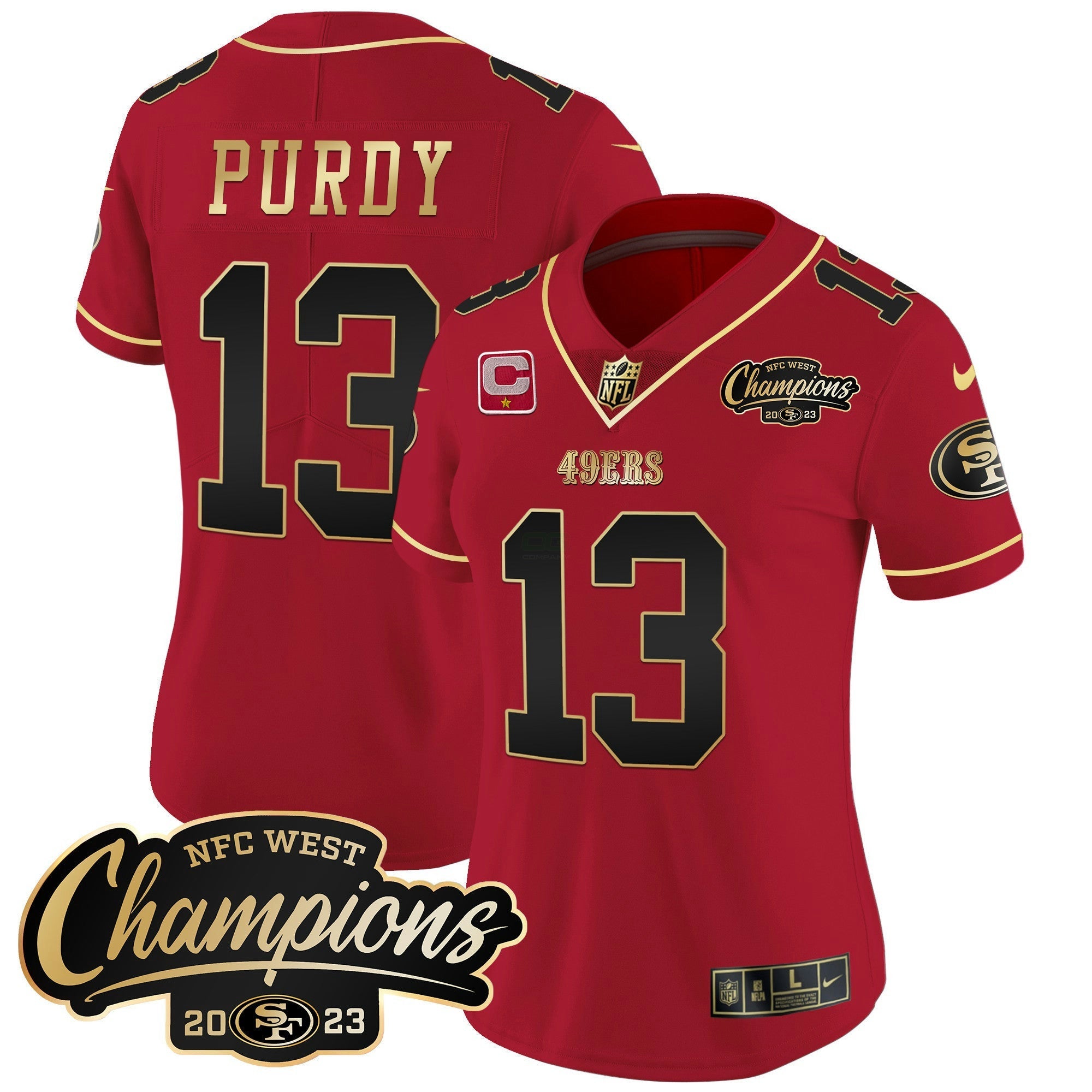 Camisa NFL Women’s 2023 NFC West Champions Patch Vapor Jersey