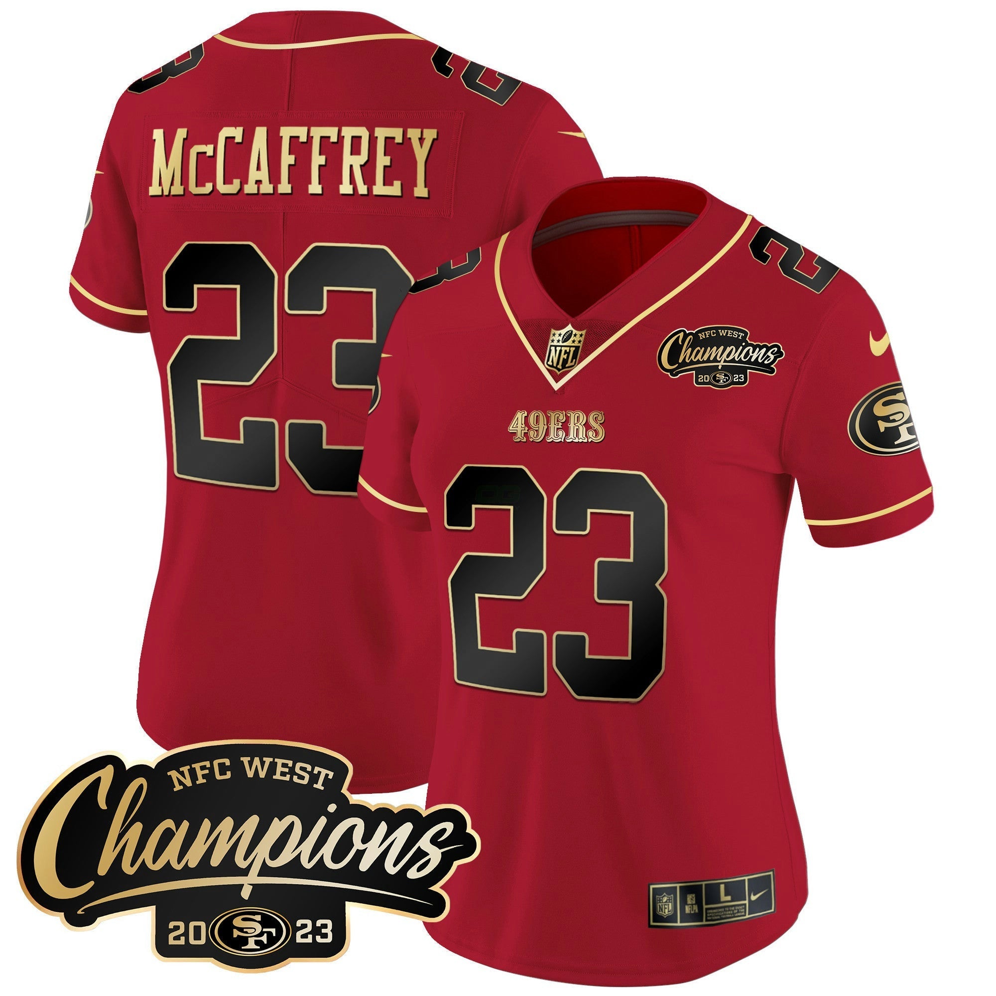 Camisa NFL Women’s 2023 NFC West Champions Patch Vapor Jersey