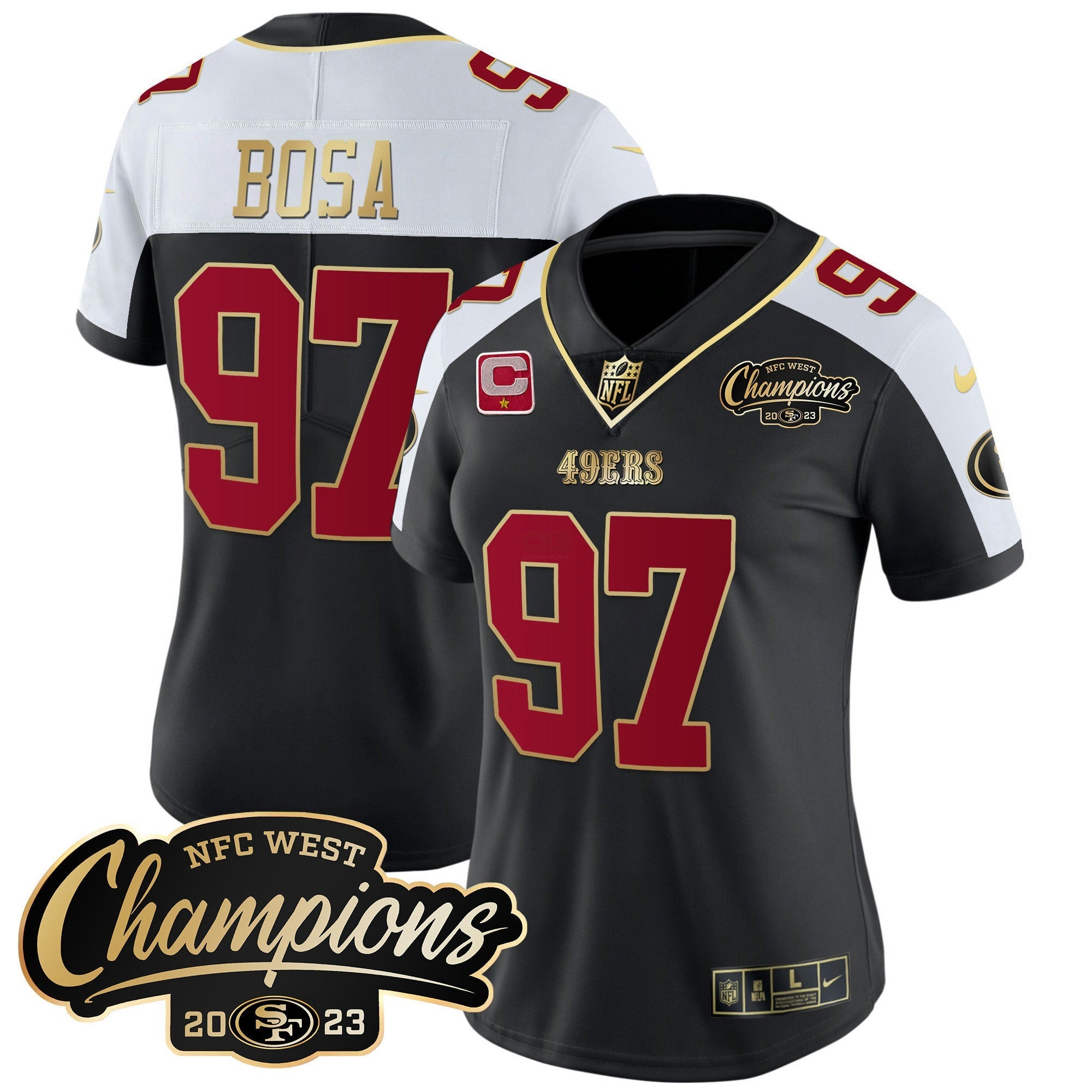 Camisa NFL Women’s 2023 NFC West Champions Patch Vapor Jersey