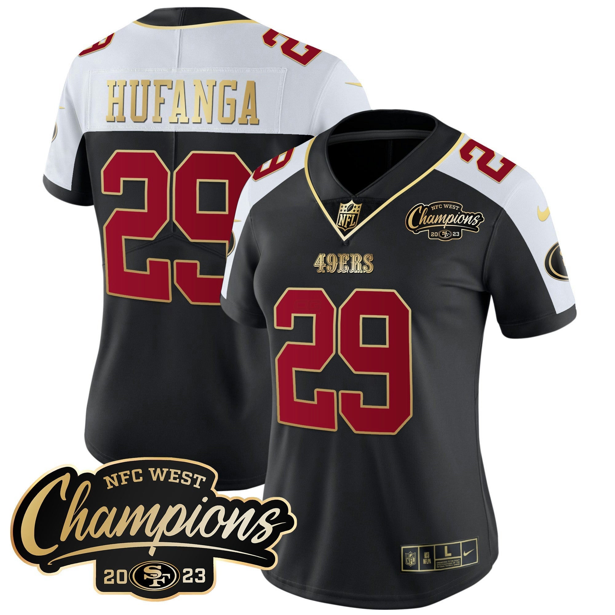 Camisa NFL Women’s 2023 NFC West Champions Patch Vapor Jersey