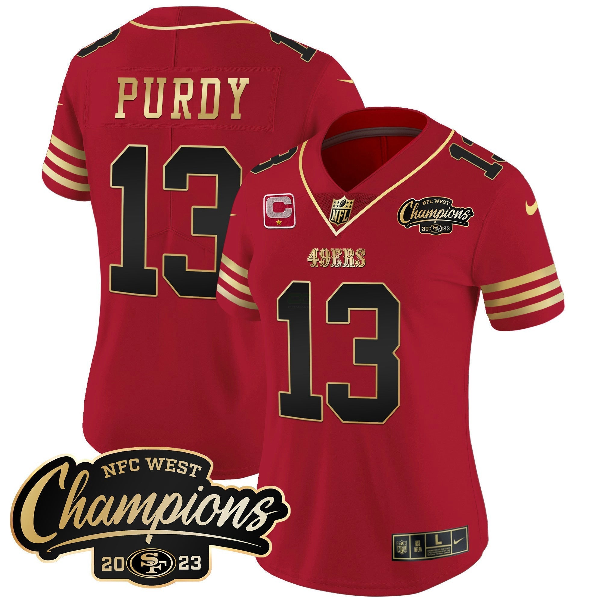 Camisa NFL Women’s 2023 NFC West Champions Patch Vapor Jersey