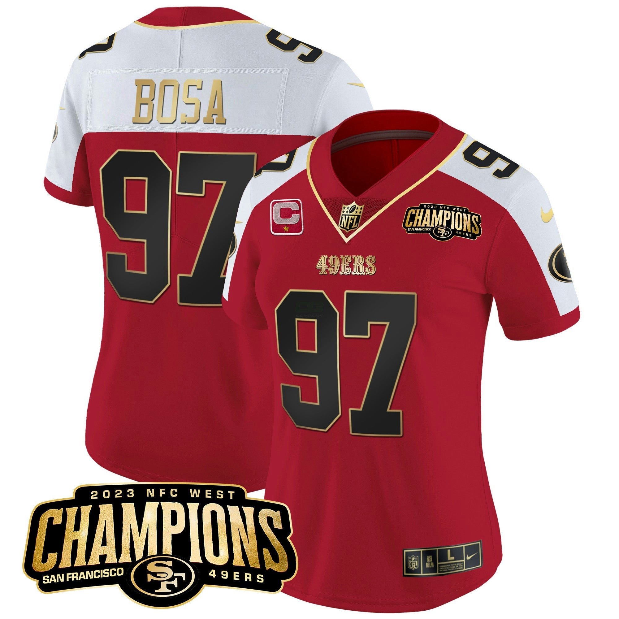 Camisa NFL Women’s 2023 NFC West Champions Patch Vapor Jersey V2