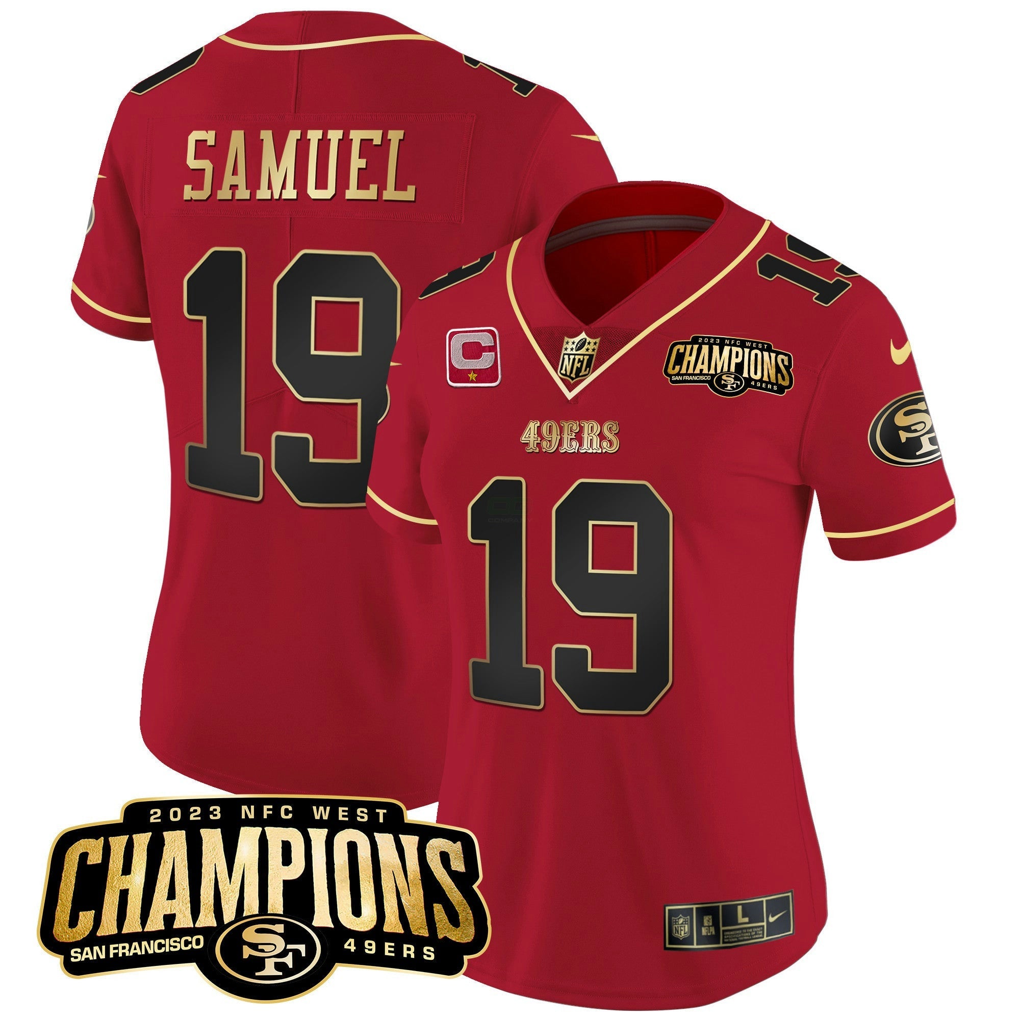Camisa NFL Women’s 2023 NFC West Champions Patch Vapor Jersey V2