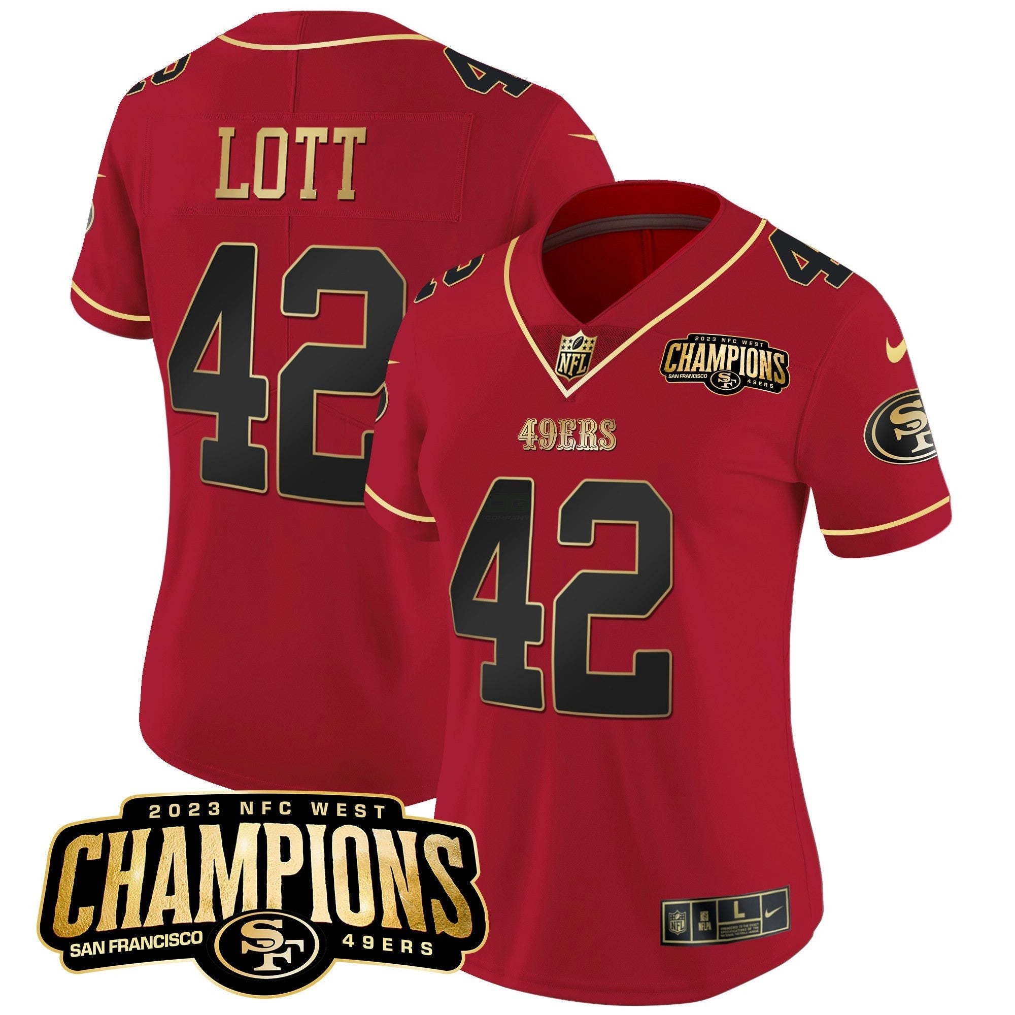 Camisa NFL Women’s 2023 NFC West Champions Patch Vapor Jersey V2