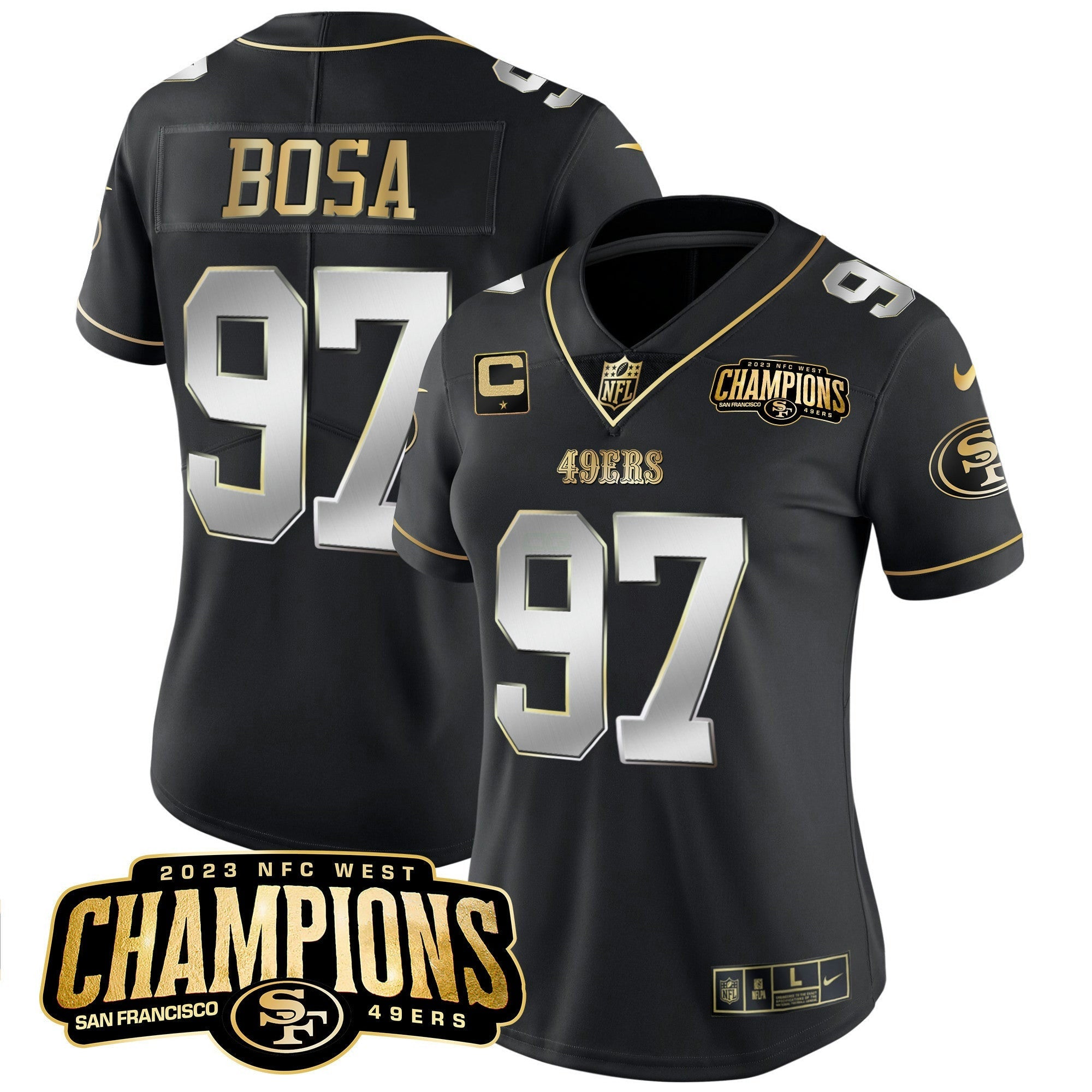Camisa NFL Women’s 2023 NFC West Champions Patch Vapor Jersey V2