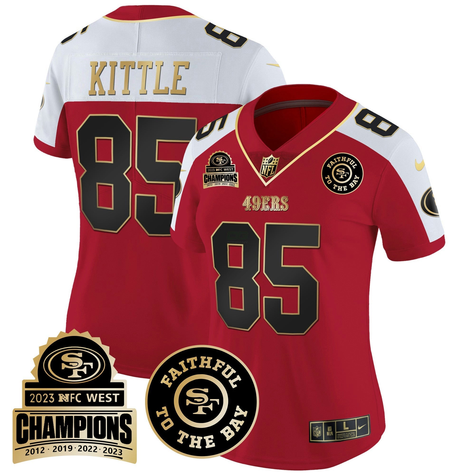 Camisa NFL Women’s 2023 NFC West Champions Patch Vapor Jersey V3