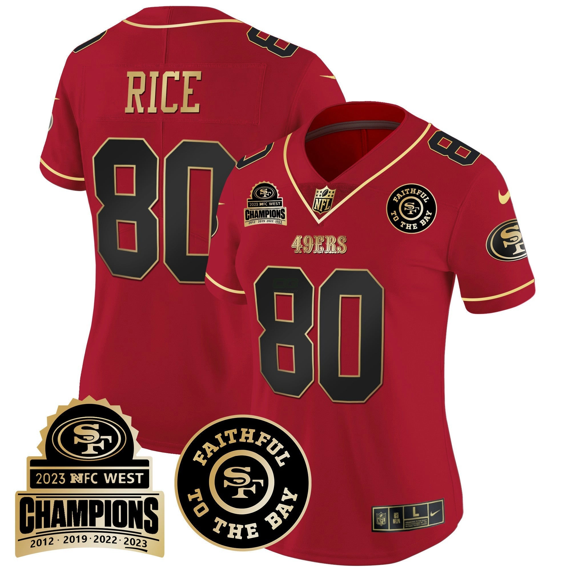 Camisa NFL Women’s 2023 NFC West Champions Patch Vapor Jersey V3