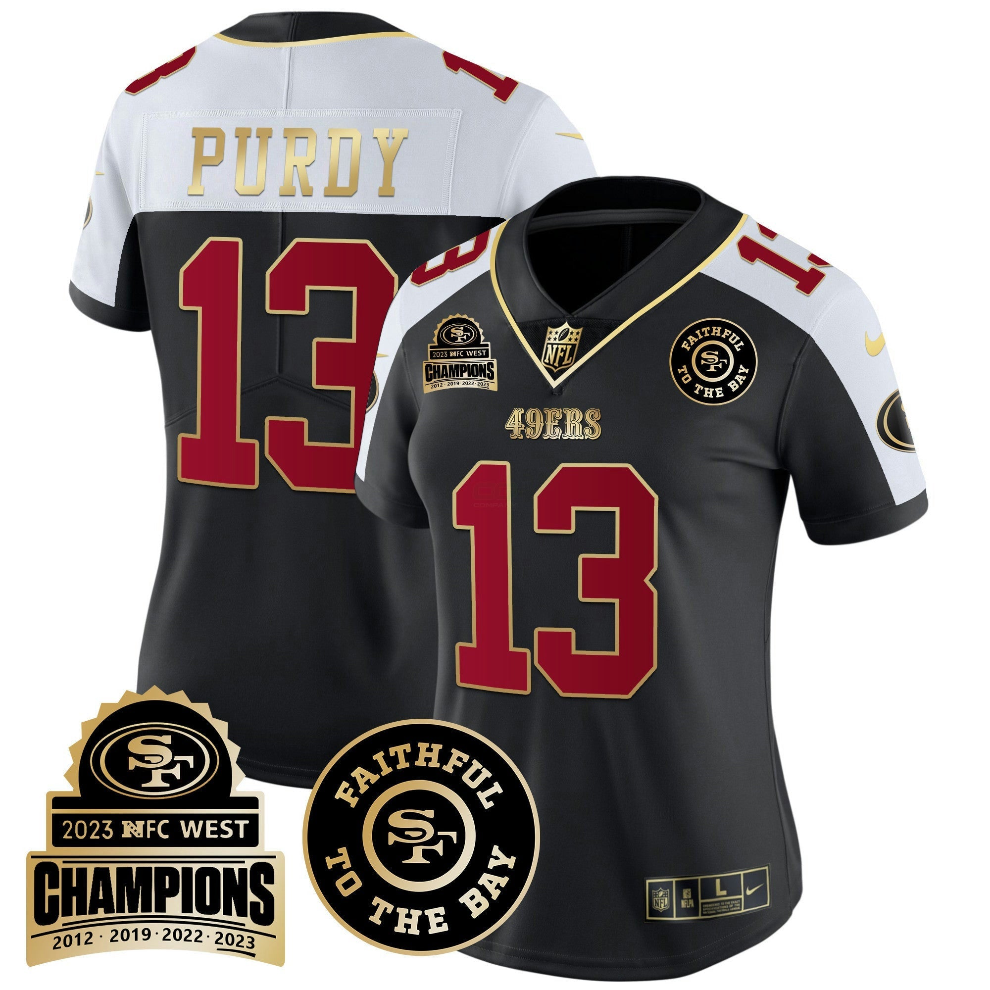 Camisa NFL Women’s 2023 NFC West Champions Patch Vapor Jersey V3