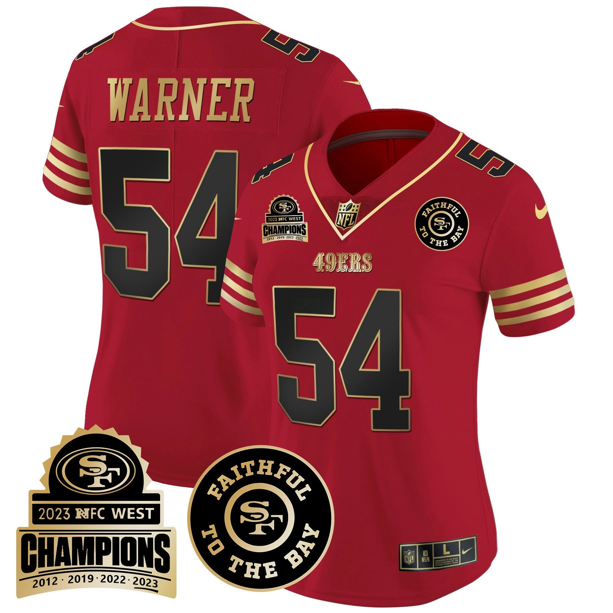 Camisa NFL Women’s 2023 NFC West Champions Patch Vapor Jersey V3