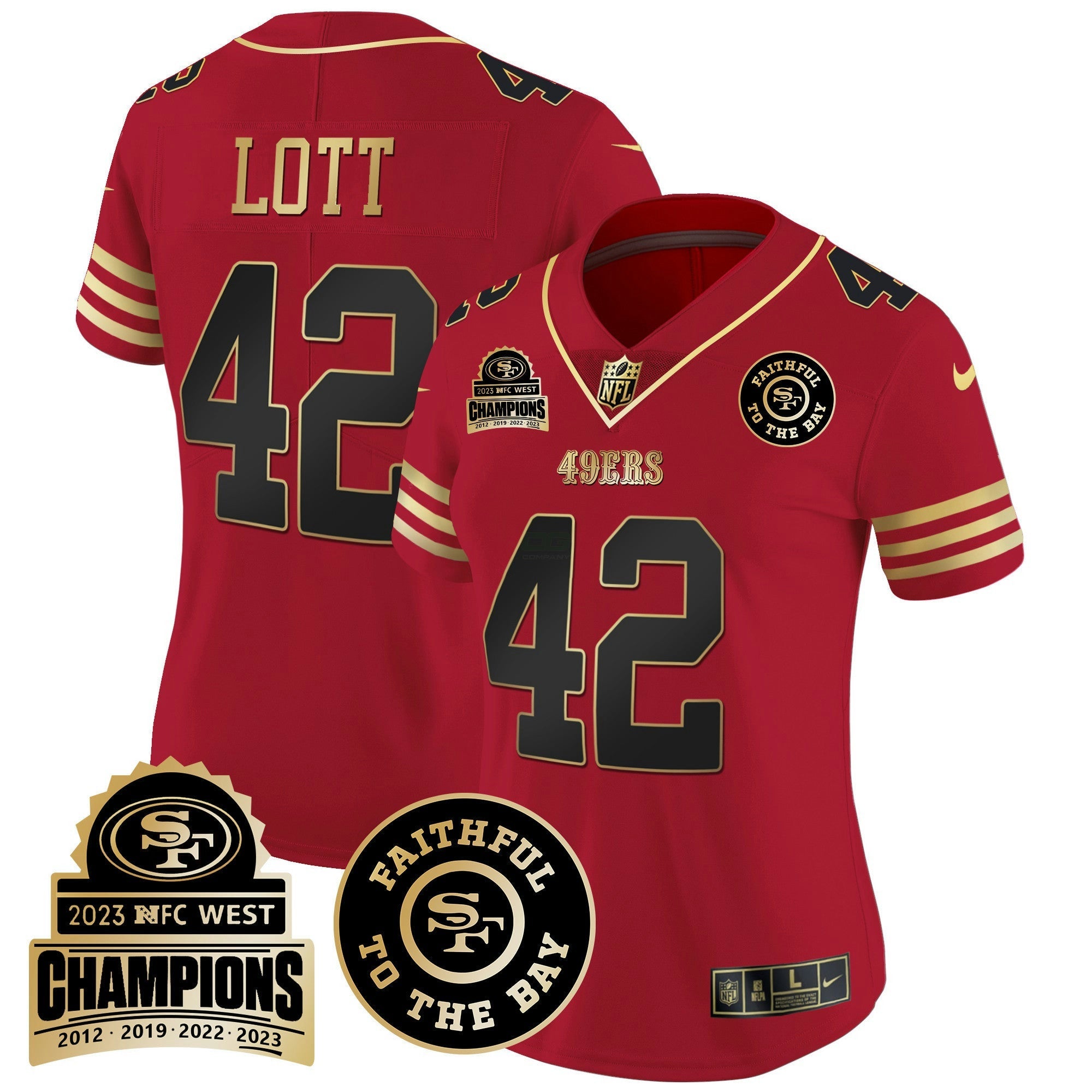 Camisa NFL Women’s 2023 NFC West Champions Patch Vapor Jersey V3