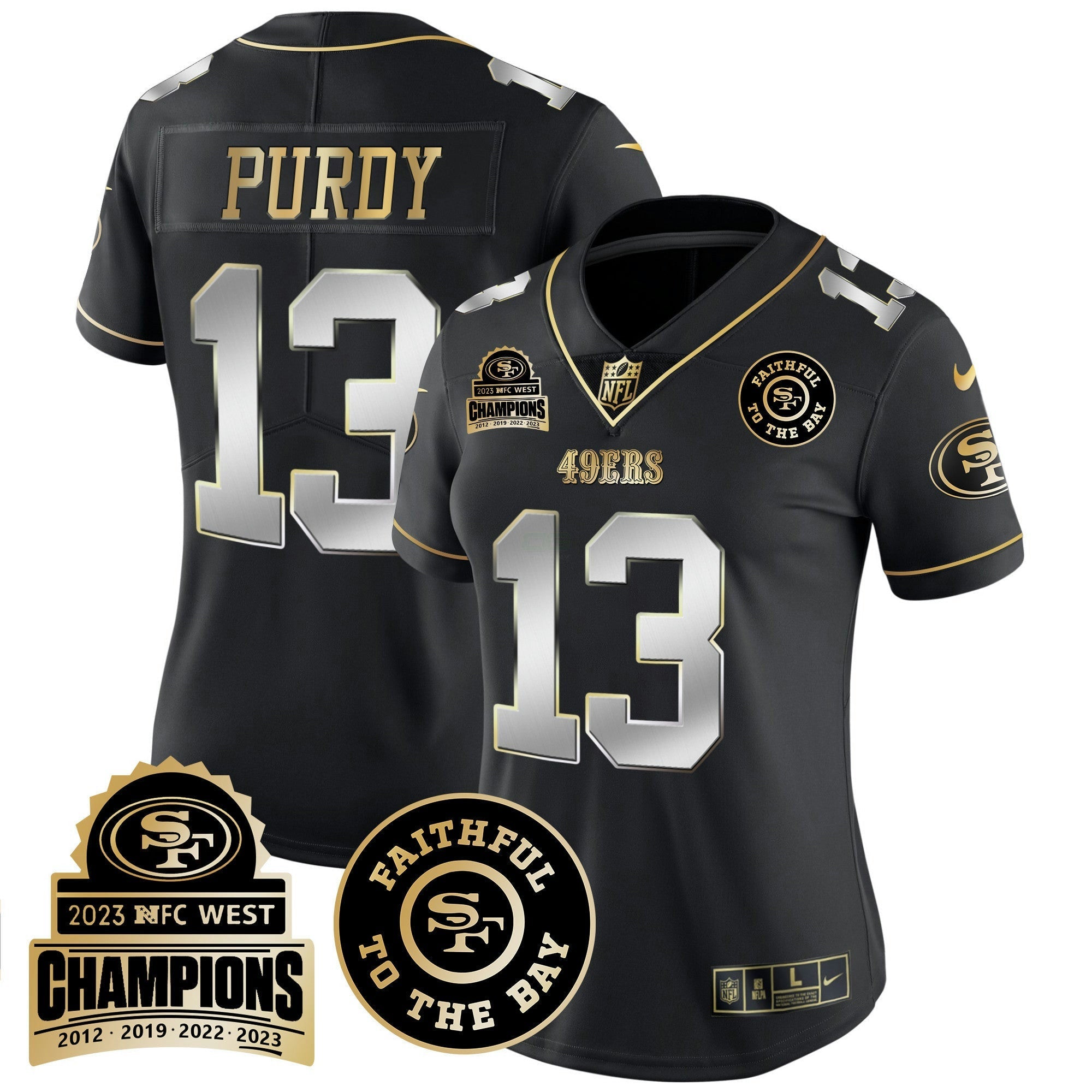 Camisa NFL Women’s 2023 NFC West Champions Patch Vapor Jersey V3