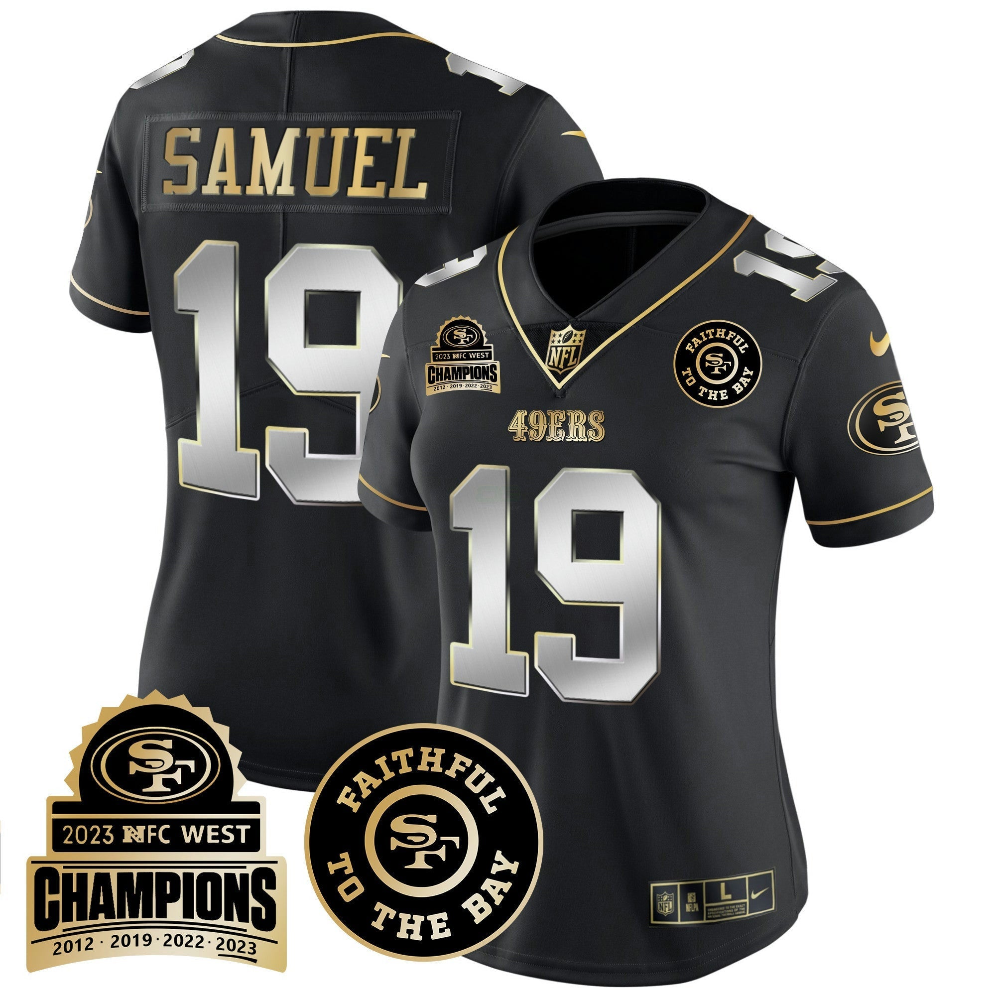 Camisa NFL Women’s 2023 NFC West Champions Patch Vapor Jersey V3