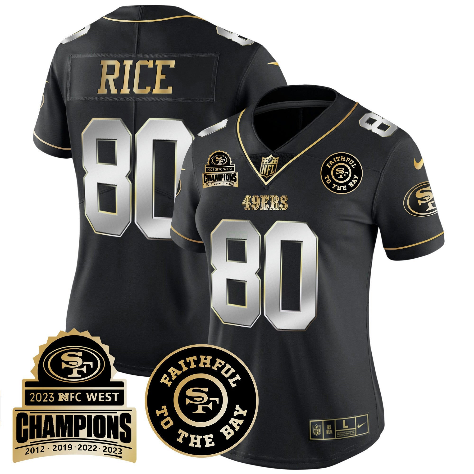 Camisa NFL Women’s 2023 NFC West Champions Patch Vapor Jersey V3