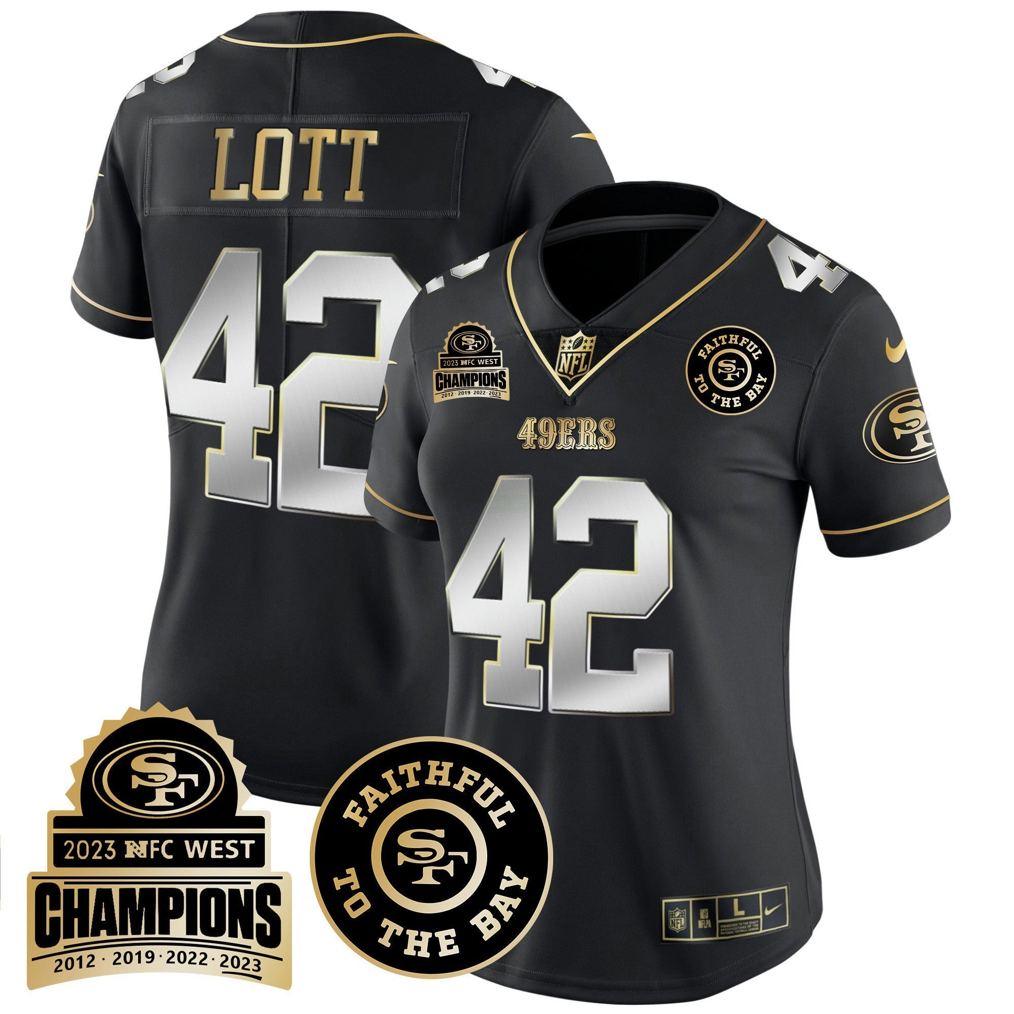 Camisa NFL Women’s 2023 NFC West Champions Patch Vapor Jersey V3