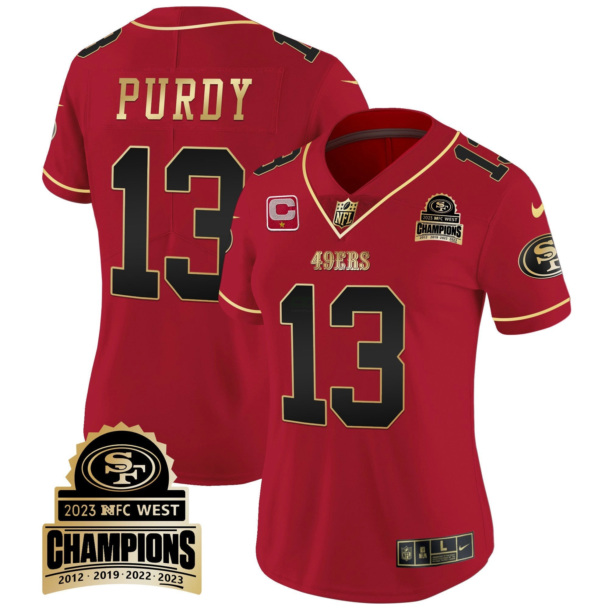 Camisa NFL Women’s 2023 NFC West Champions Patch Vapor Jersey V4