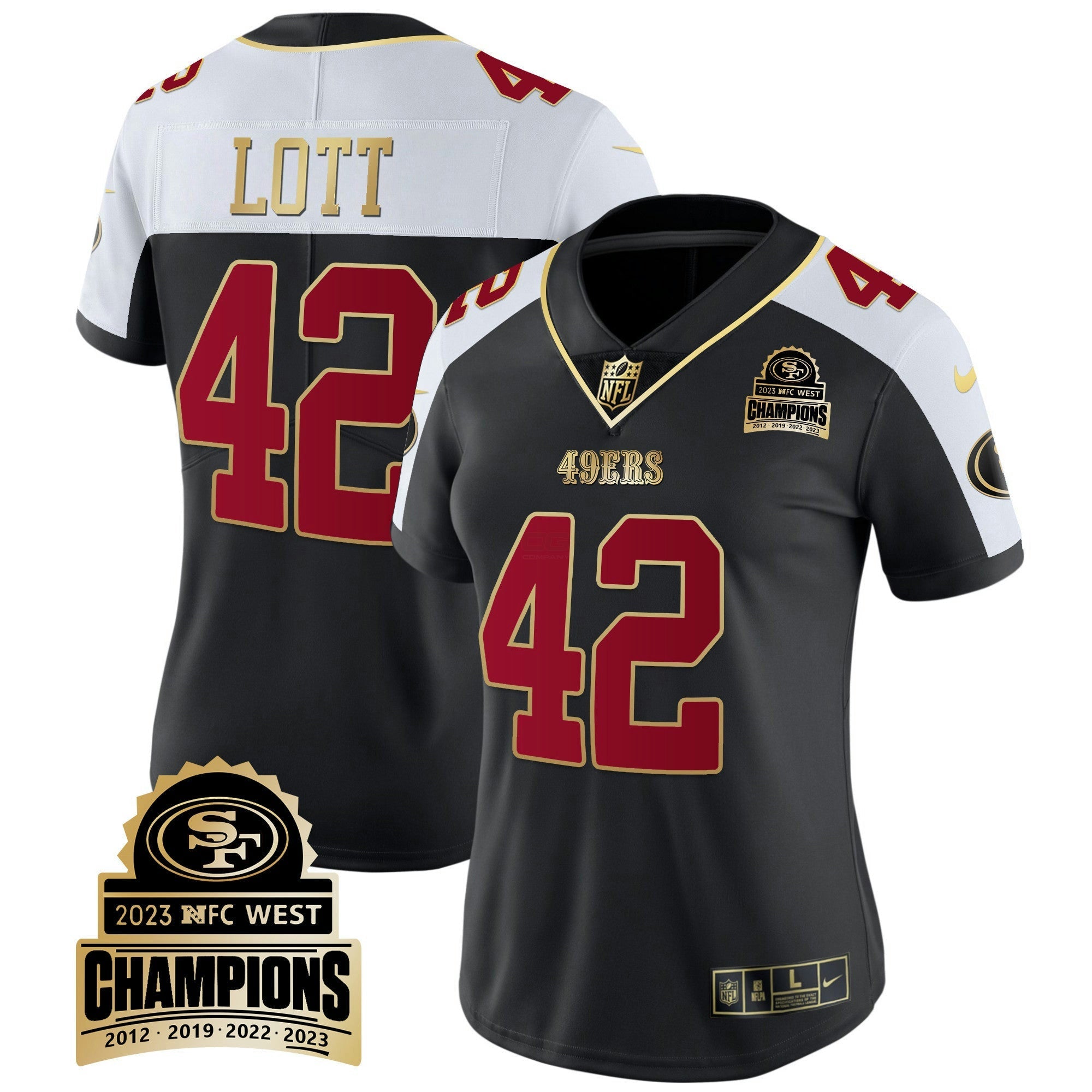 Camisa NFL Women’s 2023 NFC West Champions Patch Vapor Jersey V4