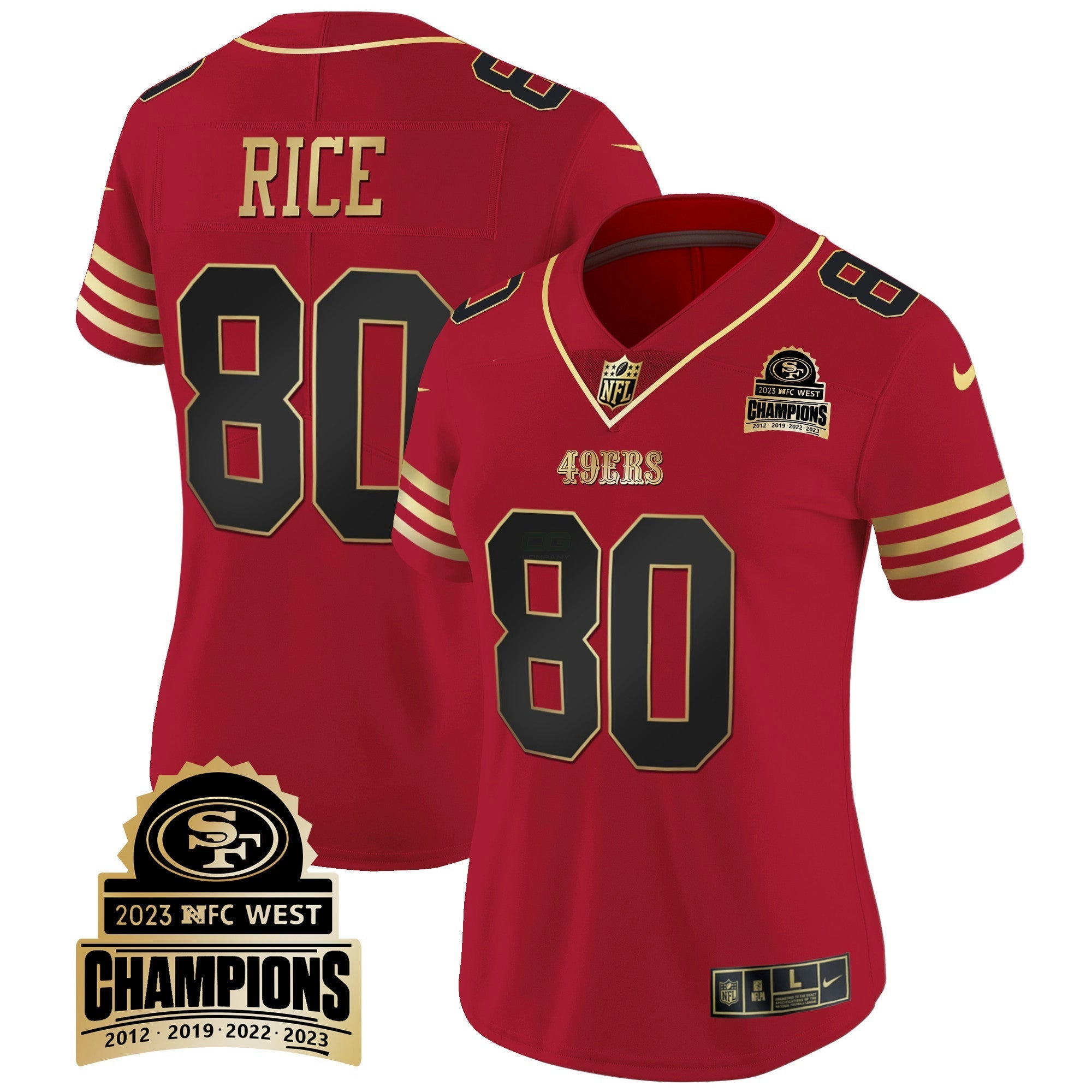Camisa NFL Women’s 2023 NFC West Champions Patch Vapor Jersey V4