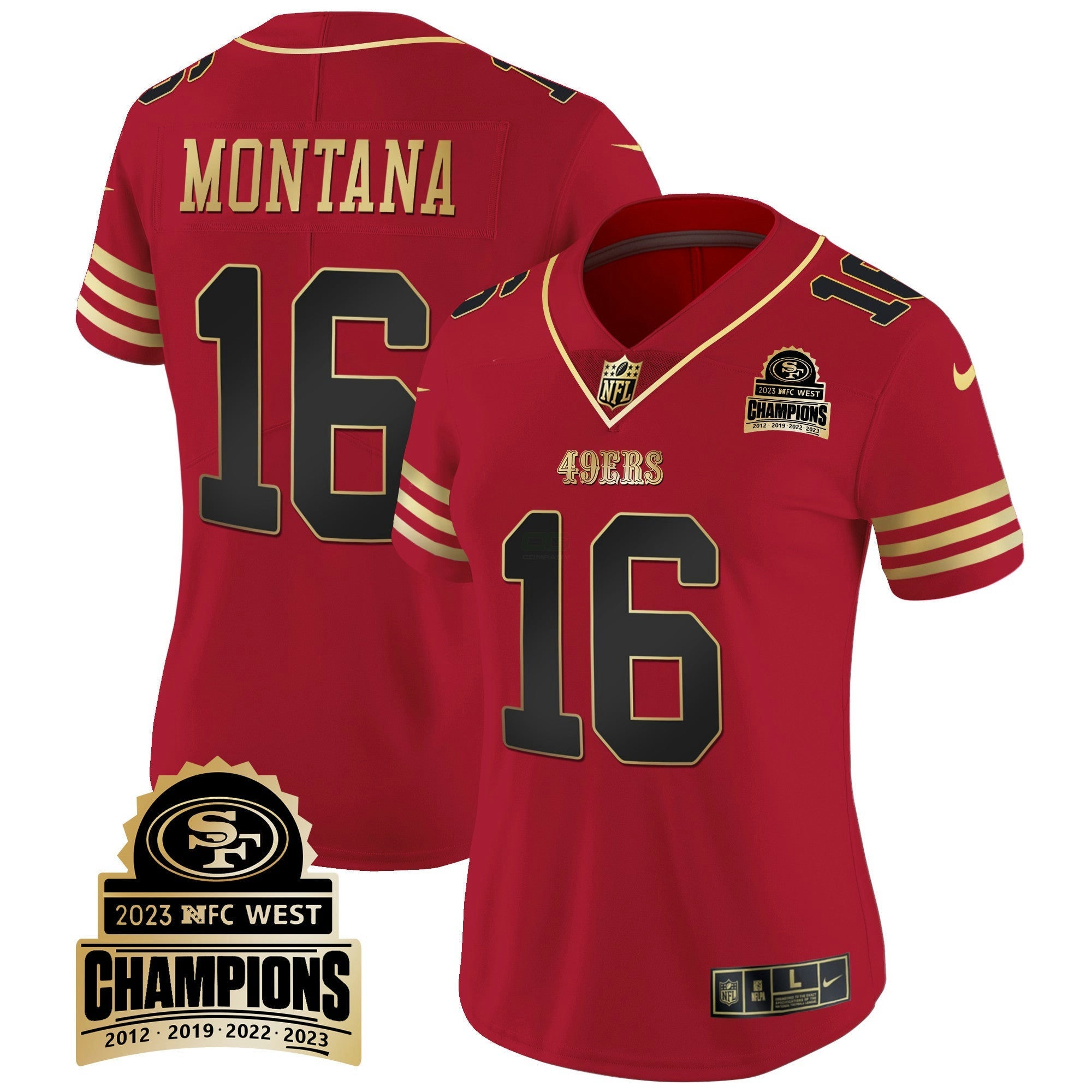 Camisa NFL Women’s 2023 NFC West Champions Patch Vapor Jersey V4