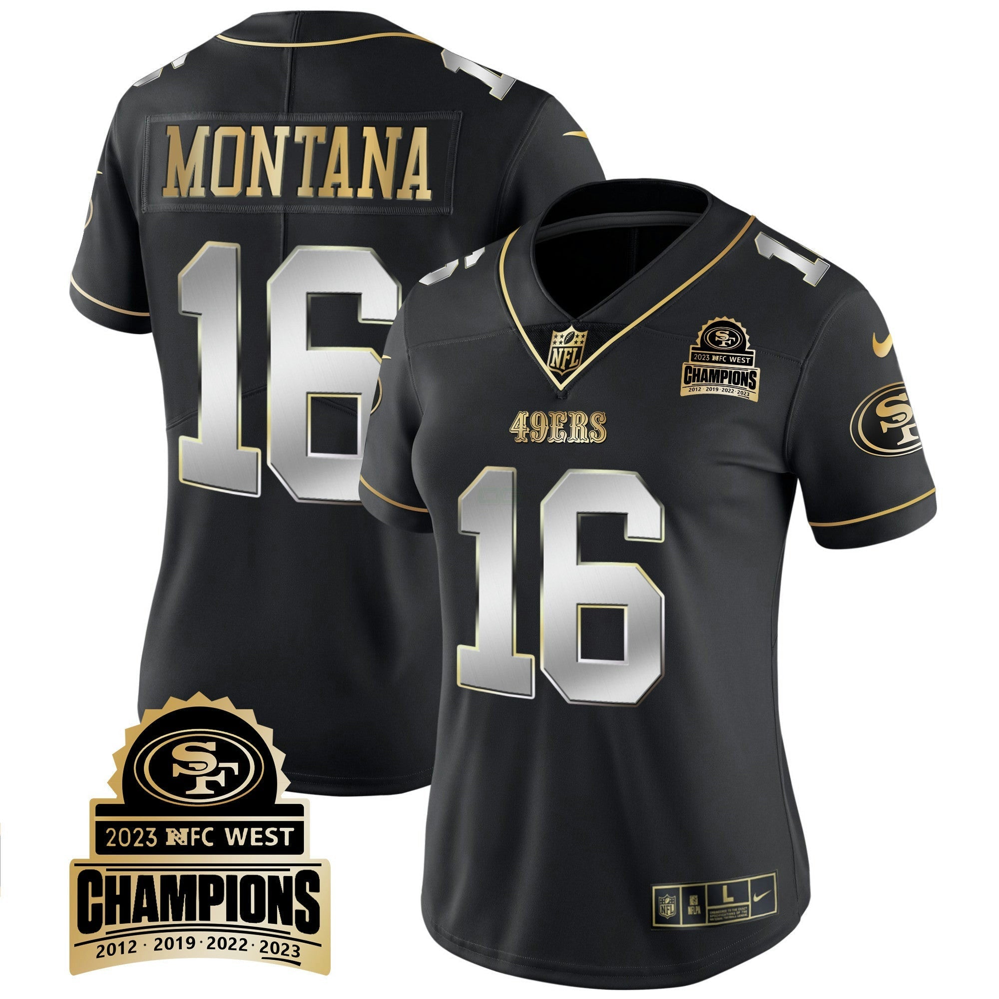 Camisa NFL Women’s 2023 NFC West Champions Patch Vapor Jersey V4