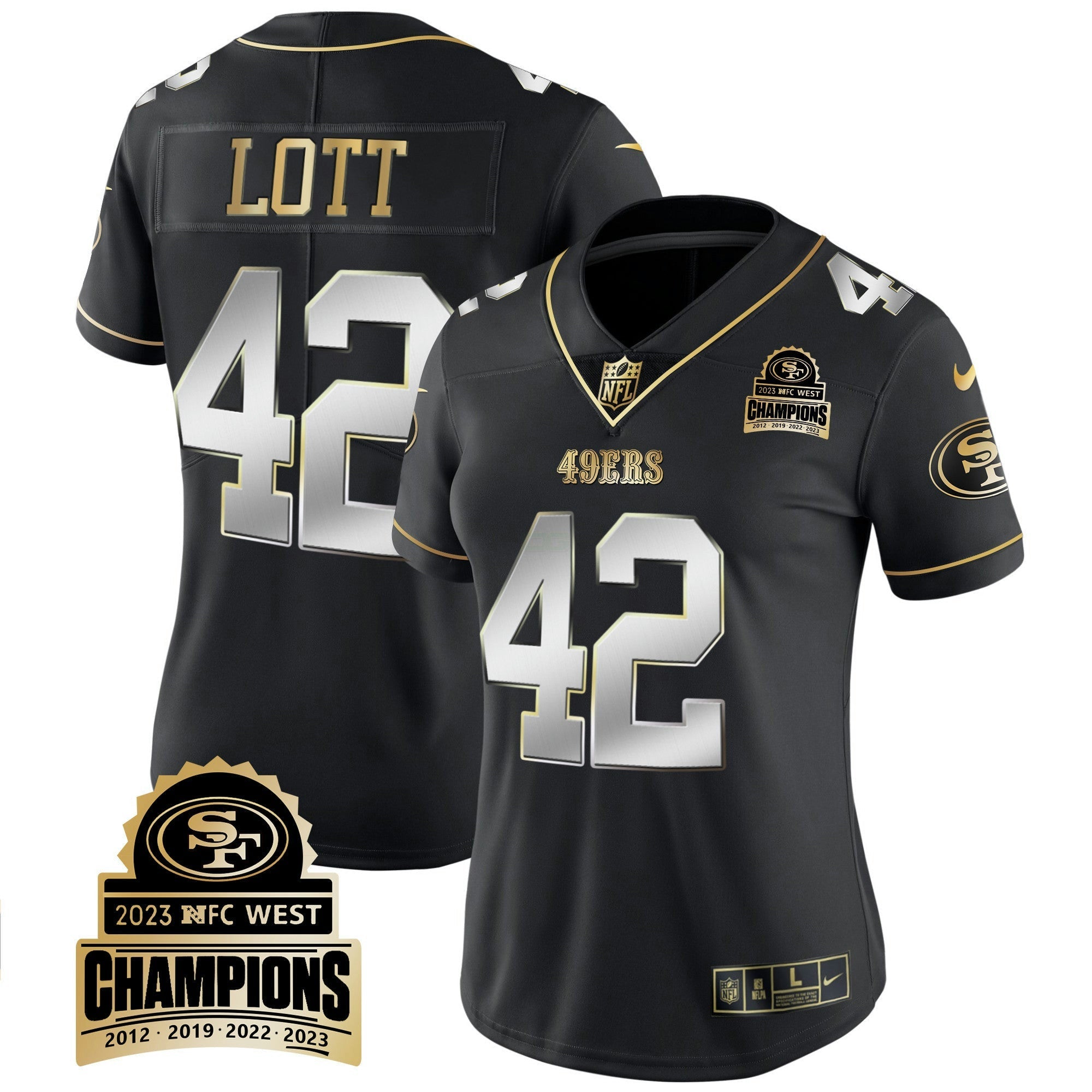 Camisa NFL Women’s 2023 NFC West Champions Patch Vapor Jersey V4