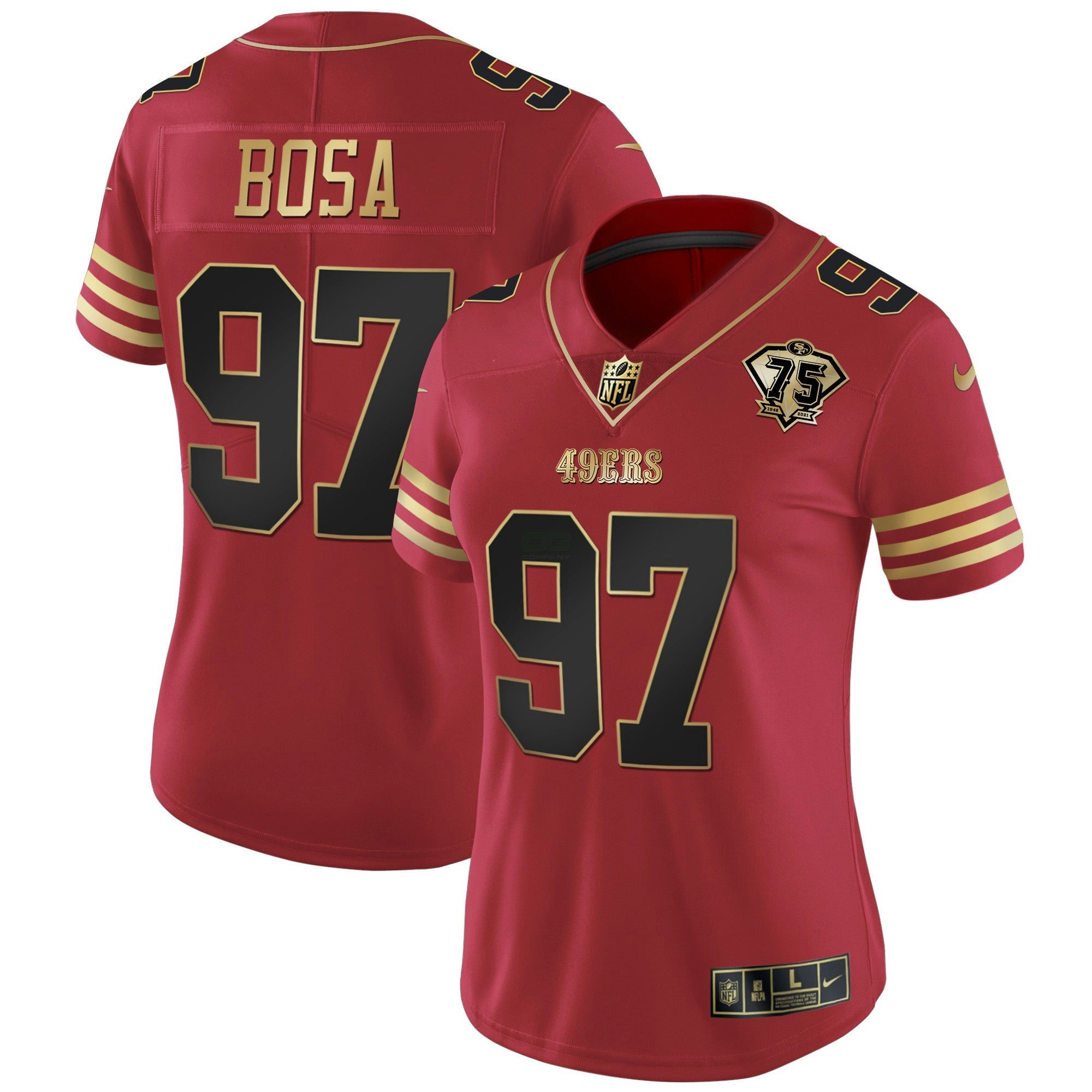 Camisa NFL Women’s 2023 Vapor Dourada Limited Jersey