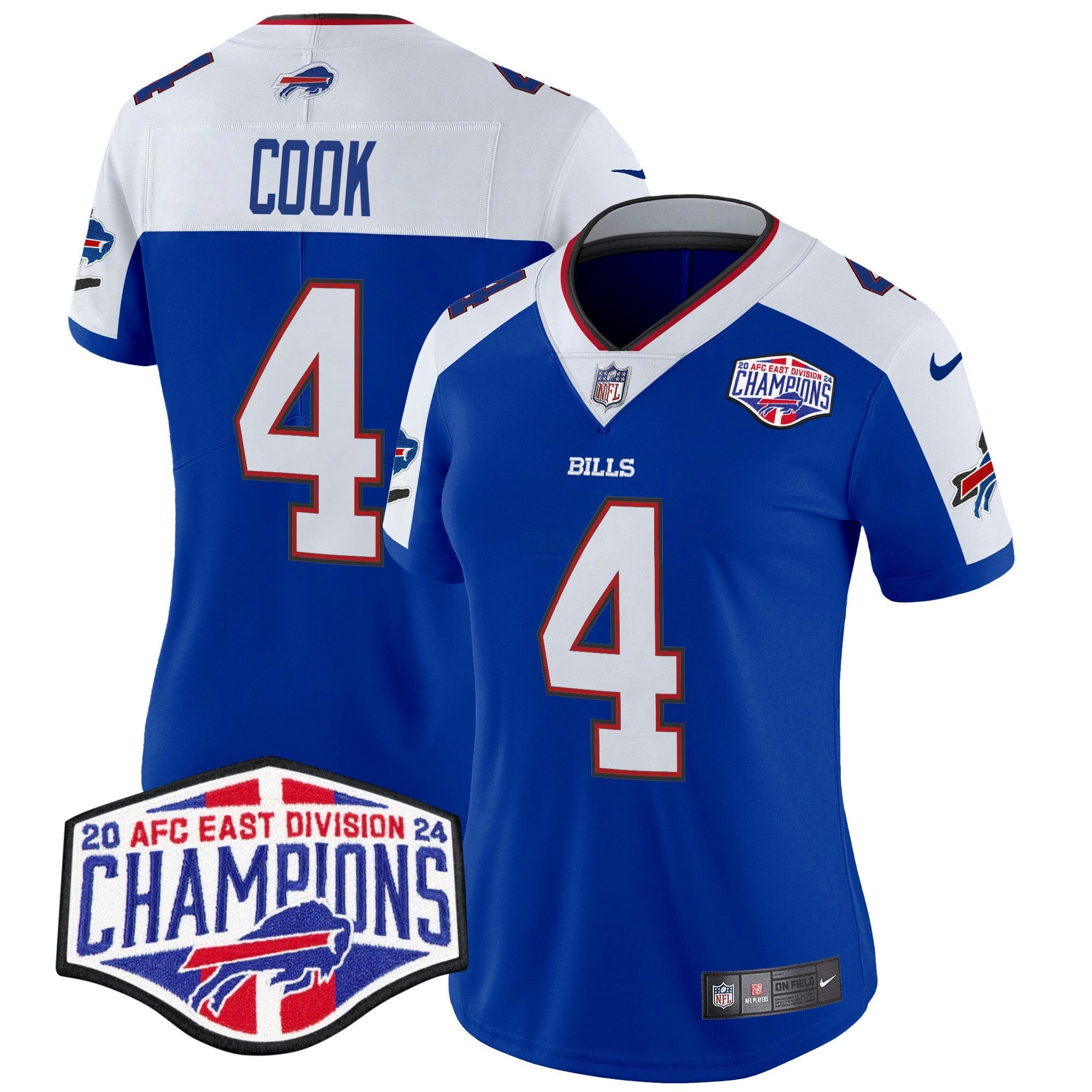 Camisa NFL Women’s 2024 AFC East Division Champions Vapor Limited Jersey