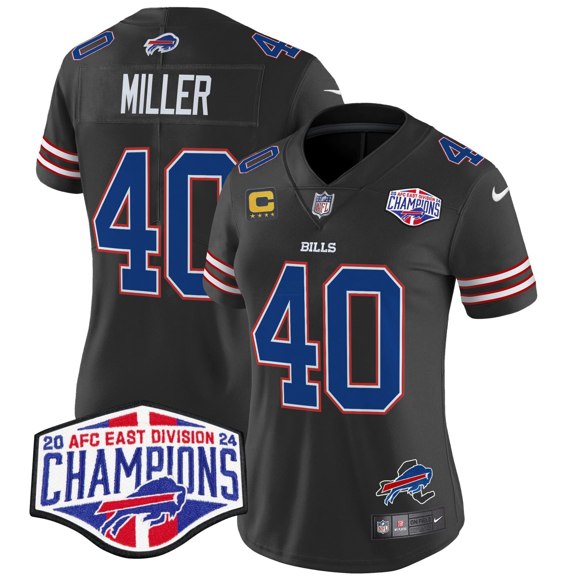 Camisa NFL Women’s 2024 AFC East Division Champions Vapor Limited Jersey