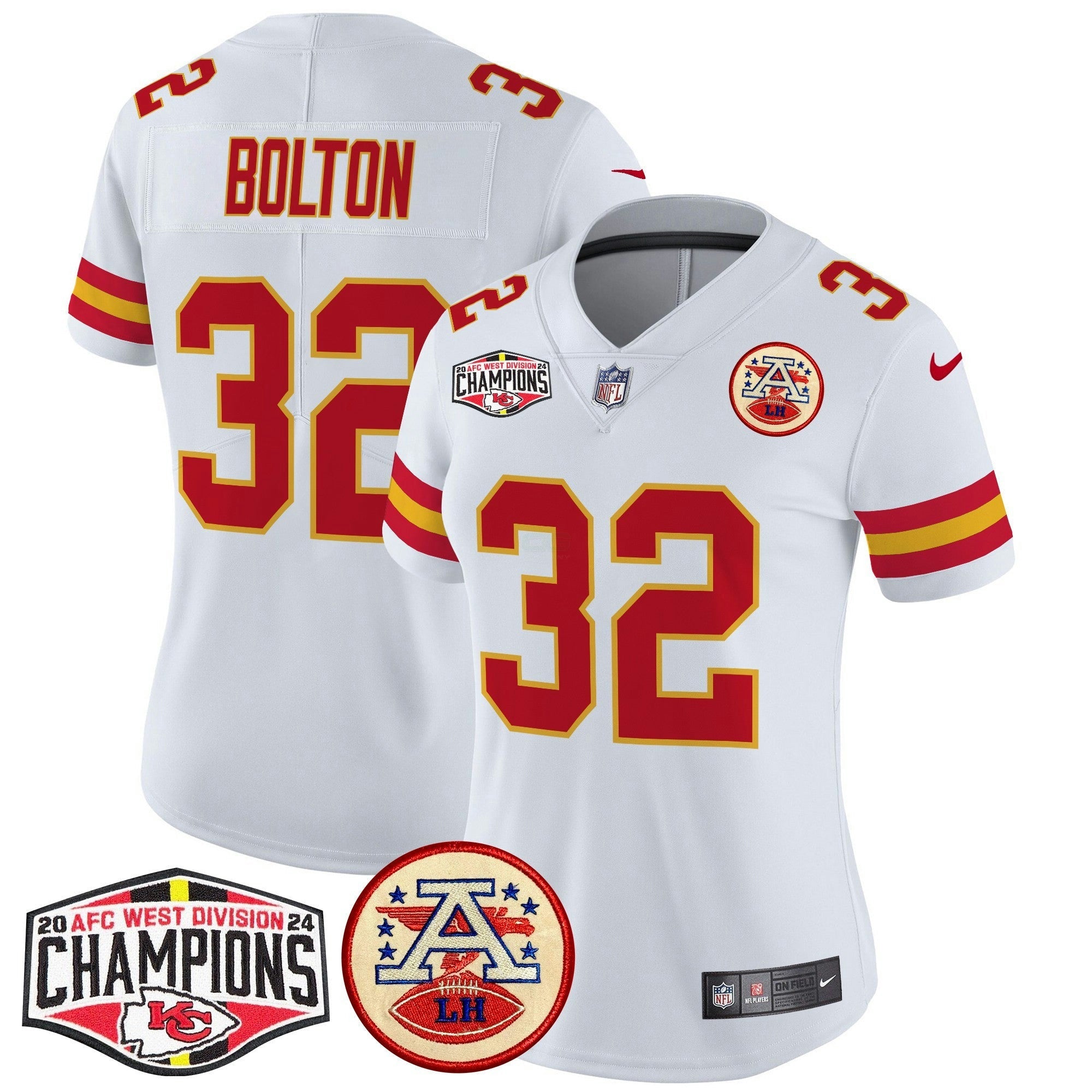 Camisa NFL Women’s 2024 AFC West Division Champions Patch Vapor Limited Jersey