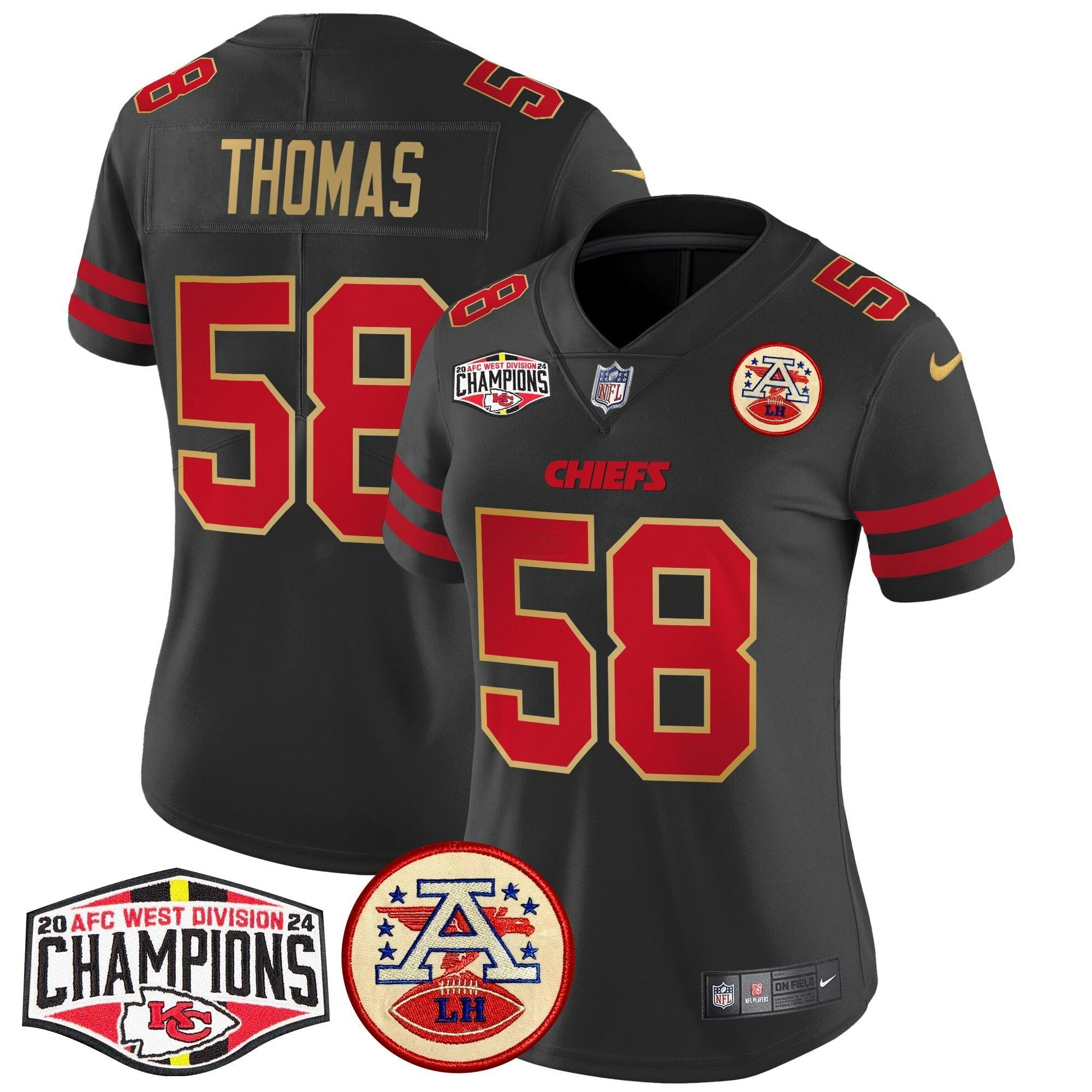 Camisa NFL Women’s 2024 AFC West Division Champions Patch Vapor Limited Jersey
