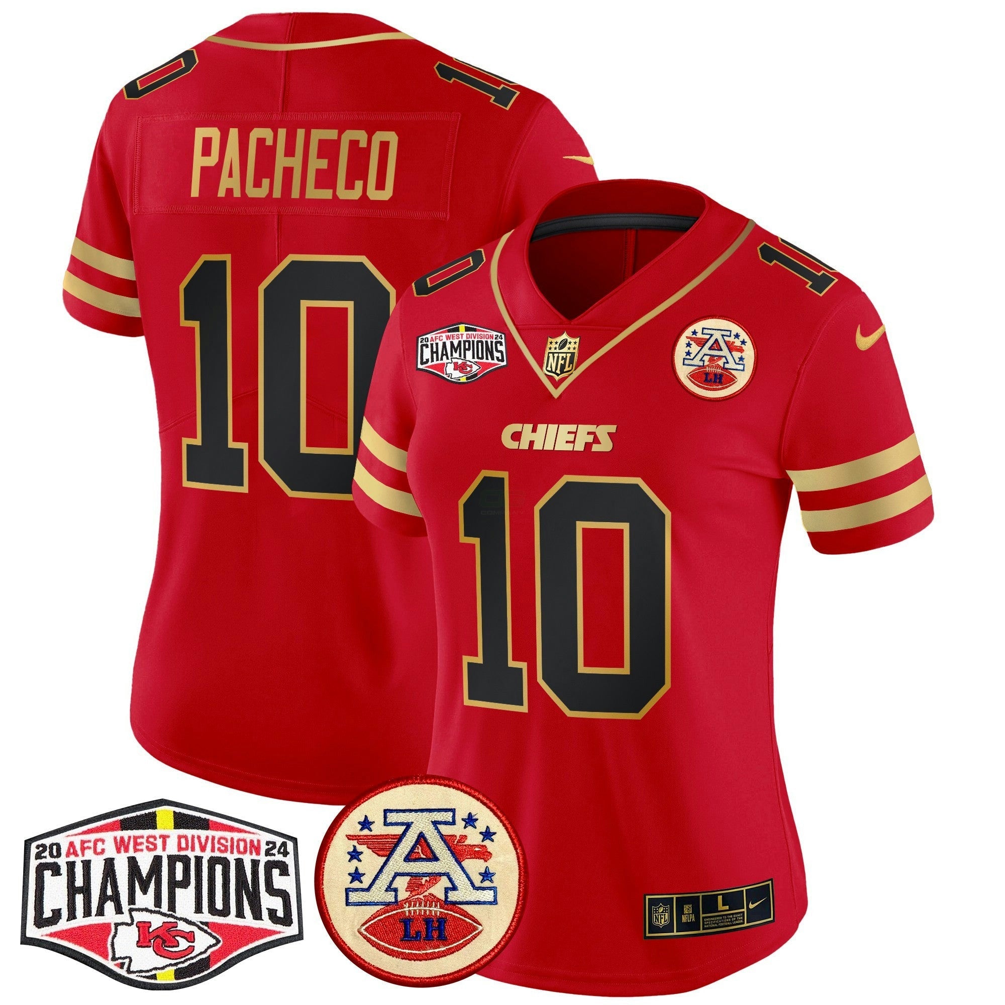 Camisa NFL Women’s 2024 AFC West Division Champions Patch Vapor Limited Jersey