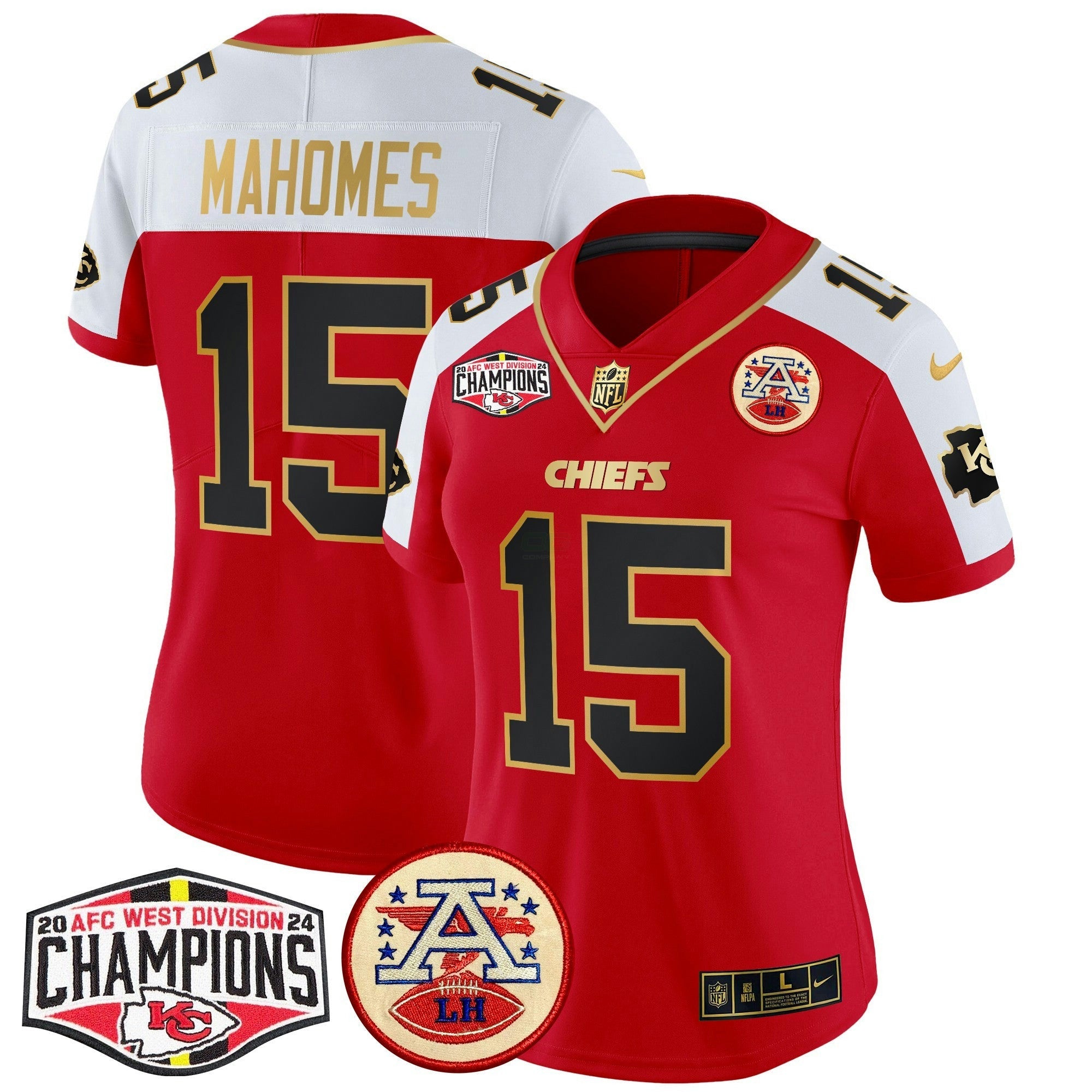 Camisa NFL Women’s 2024 AFC West Division Champions Patch Vapor Limited Jersey