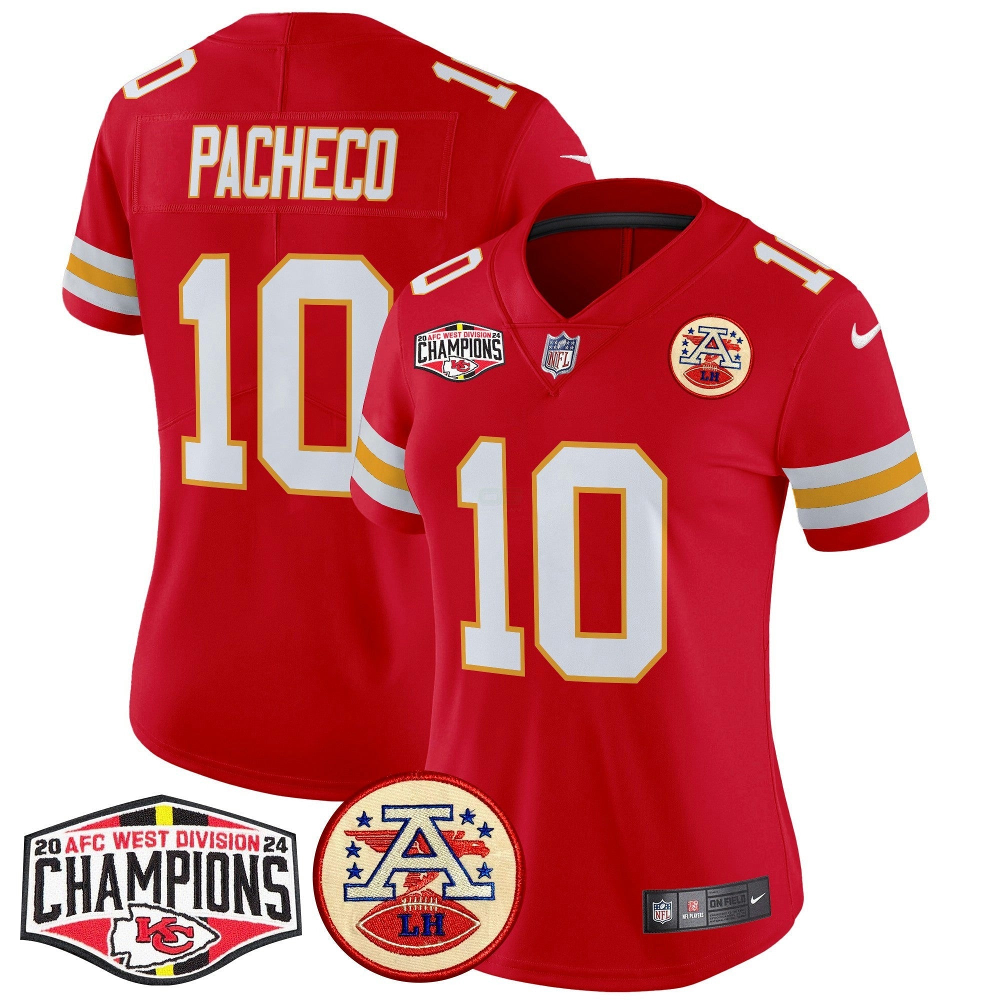 Camisa NFL Women’s 2024 AFC West Division Champions Patch Vapor Limited Jersey