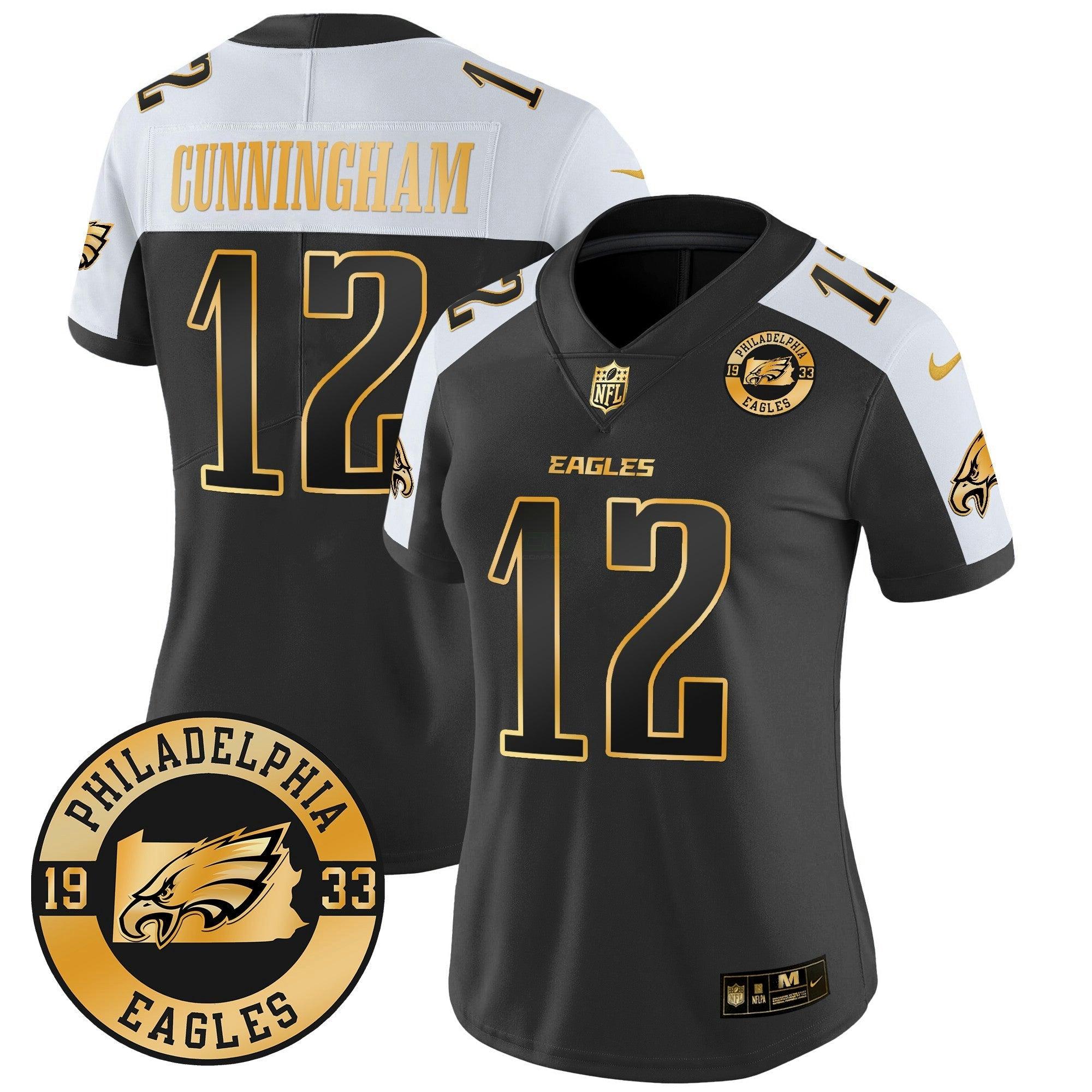 Camisa NFL Women’s 2024 Dourada Vapor Limited Jersey – Est. 1933 Patch