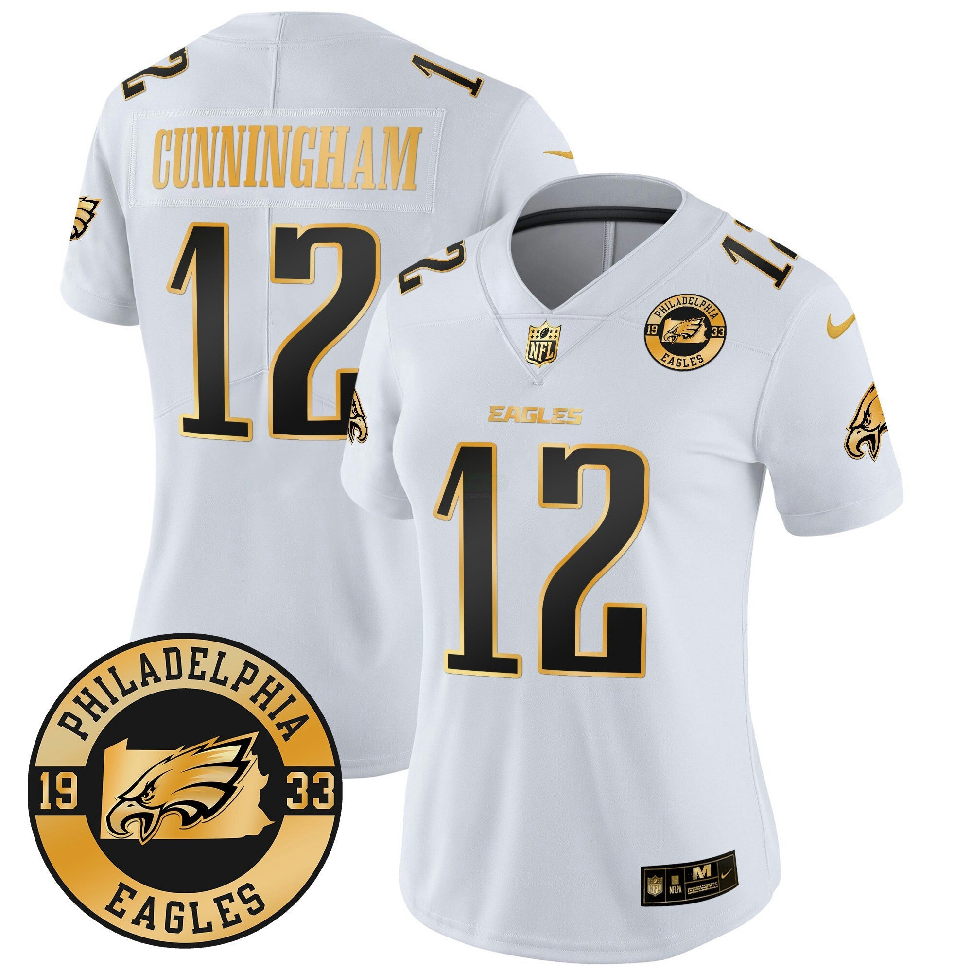 Camisa NFL Women’s 2024 Dourada Vapor Limited Jersey – Est. 1933 Patch