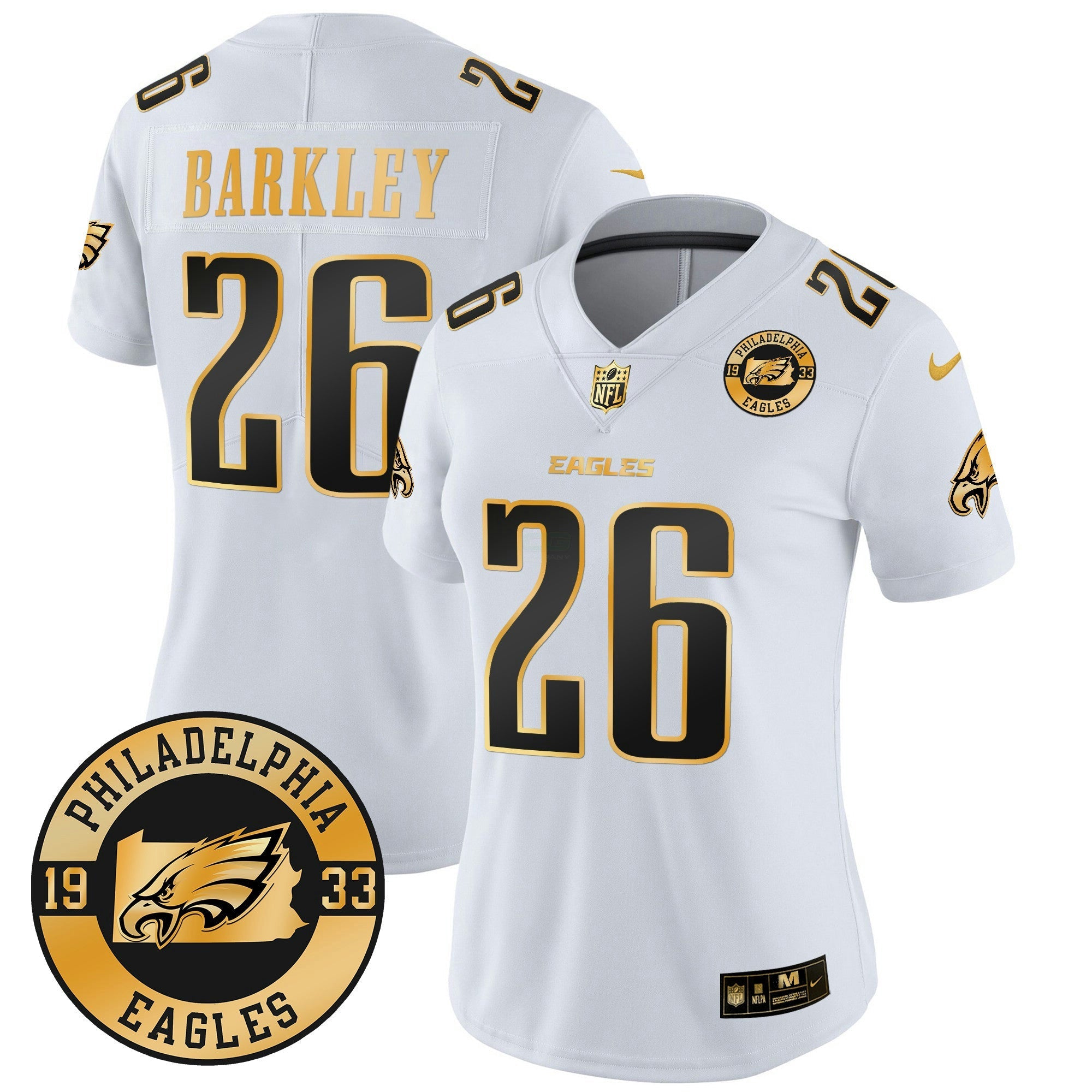 Camisa NFL Women’s 2024 Dourada Vapor Limited Jersey – Est. 1933 Patch